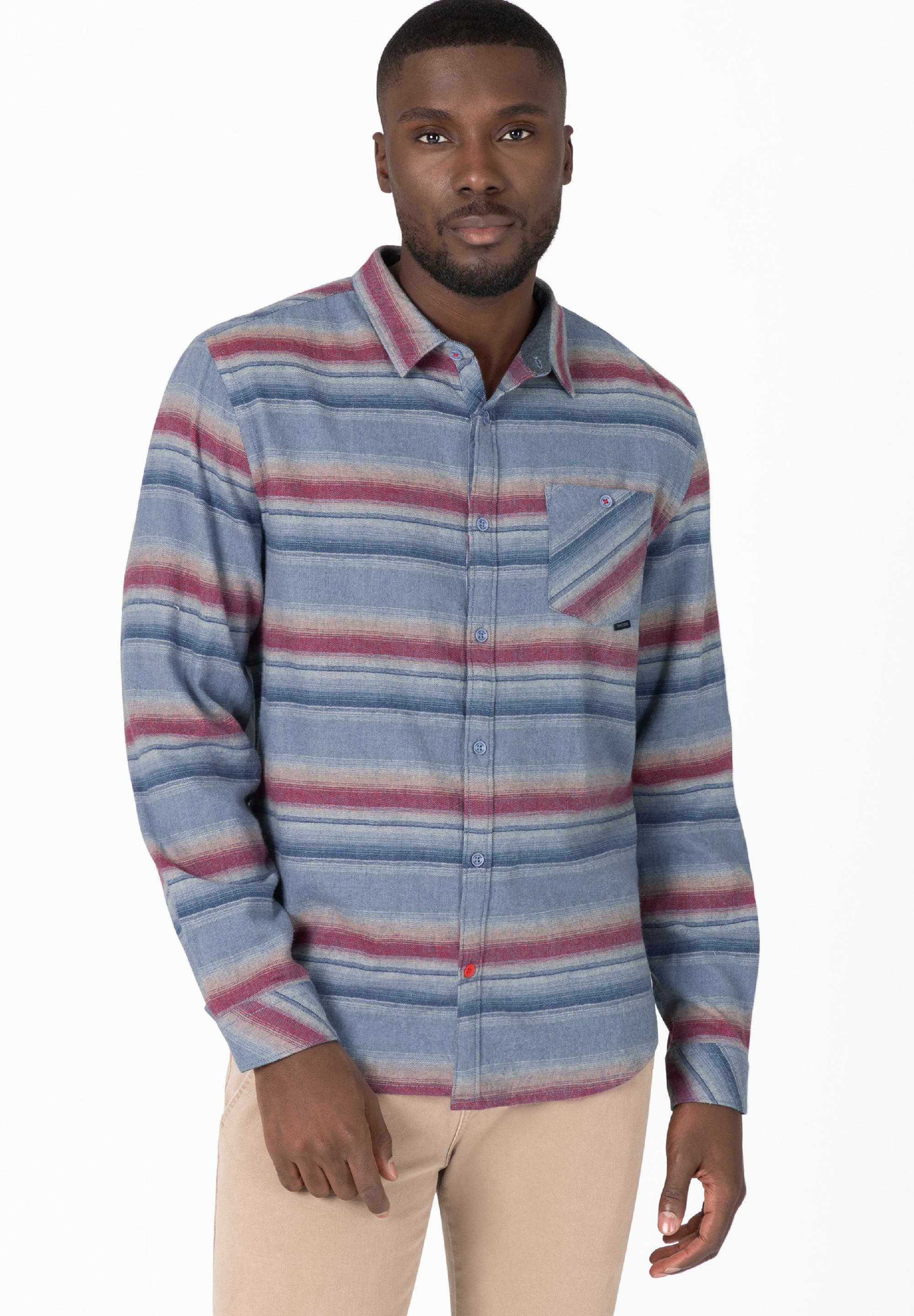 Effect Weave Check Shirt - kent collar