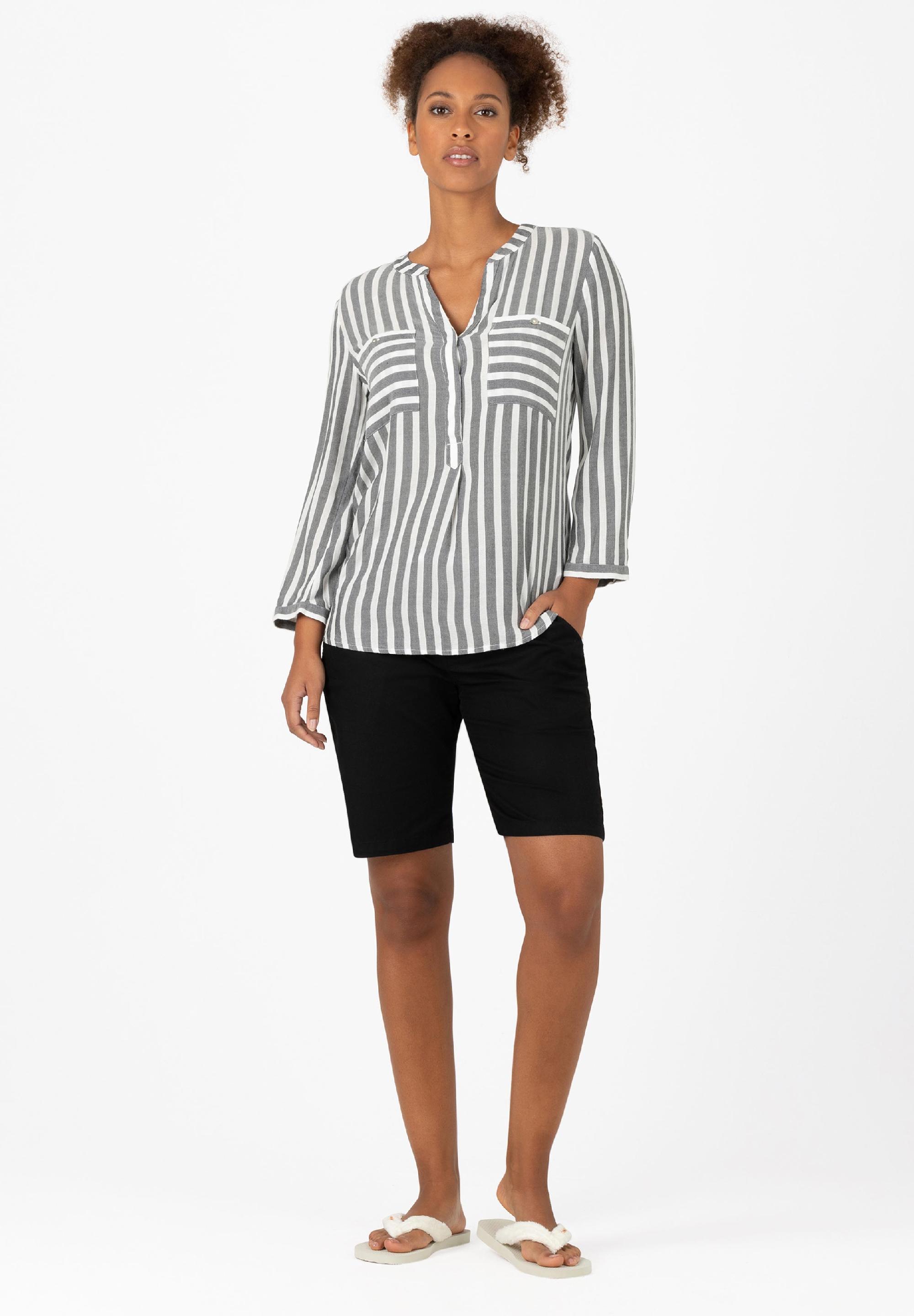 Striped Henley Blouse