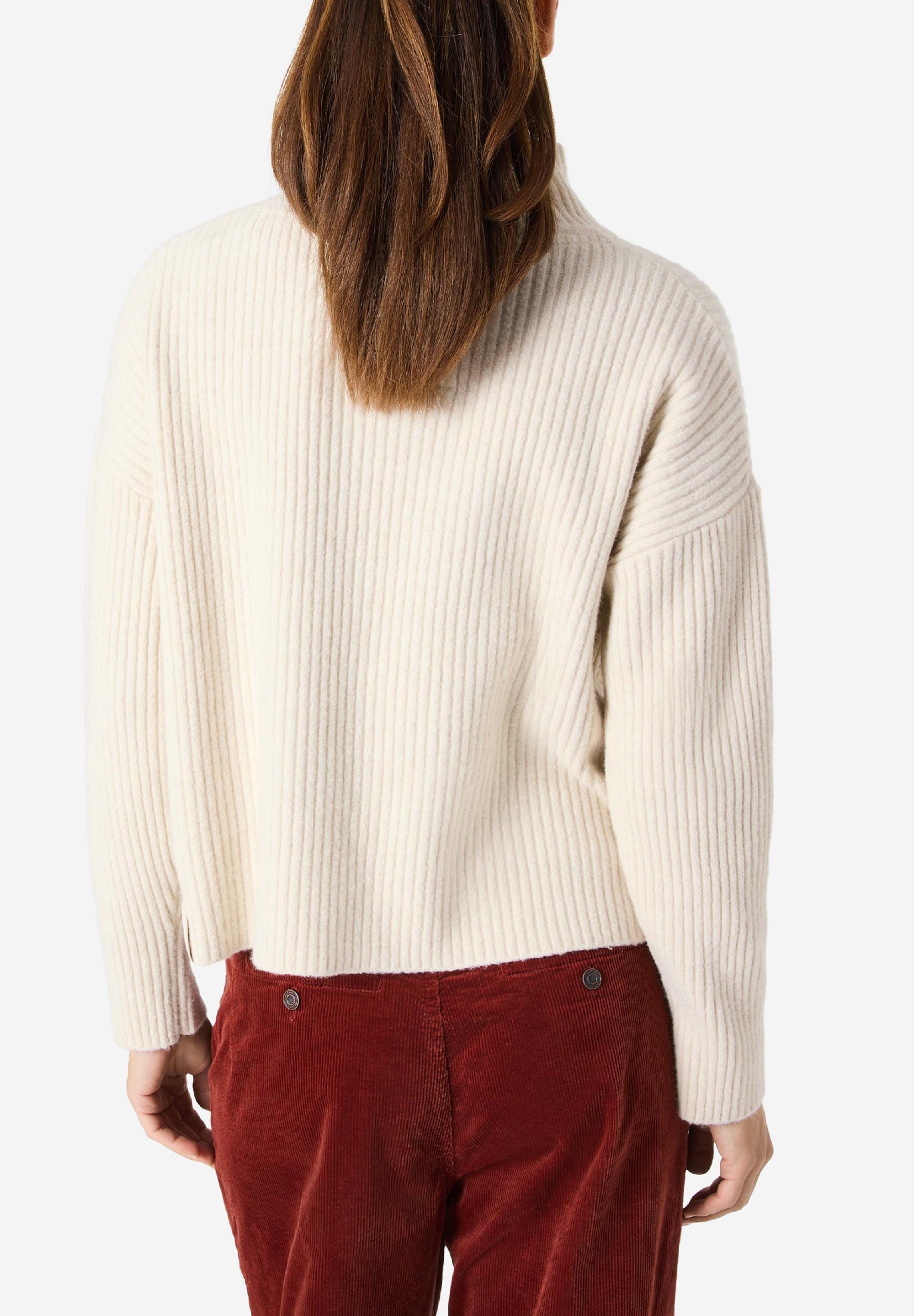 Fringe Mock Neck Pullover
