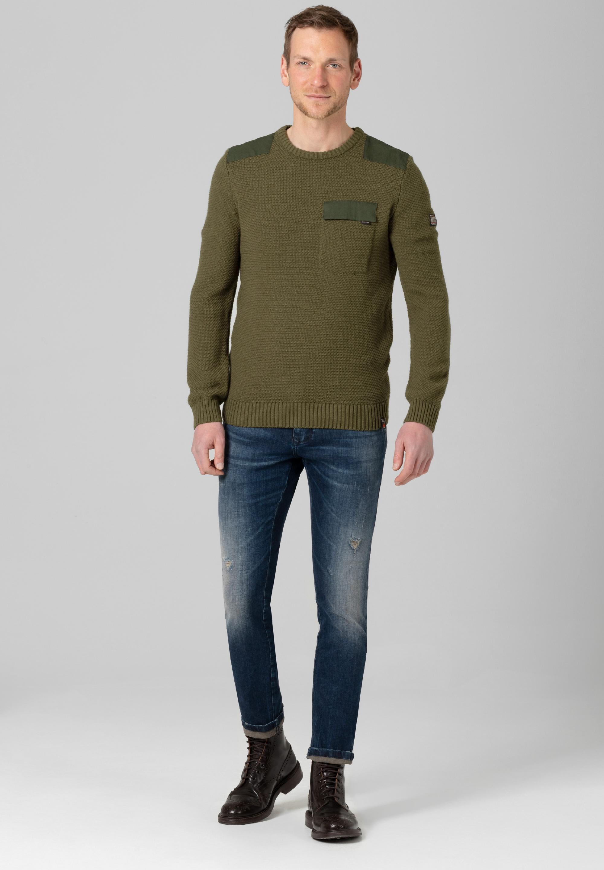 Fabricmix Crewneck Sweater
