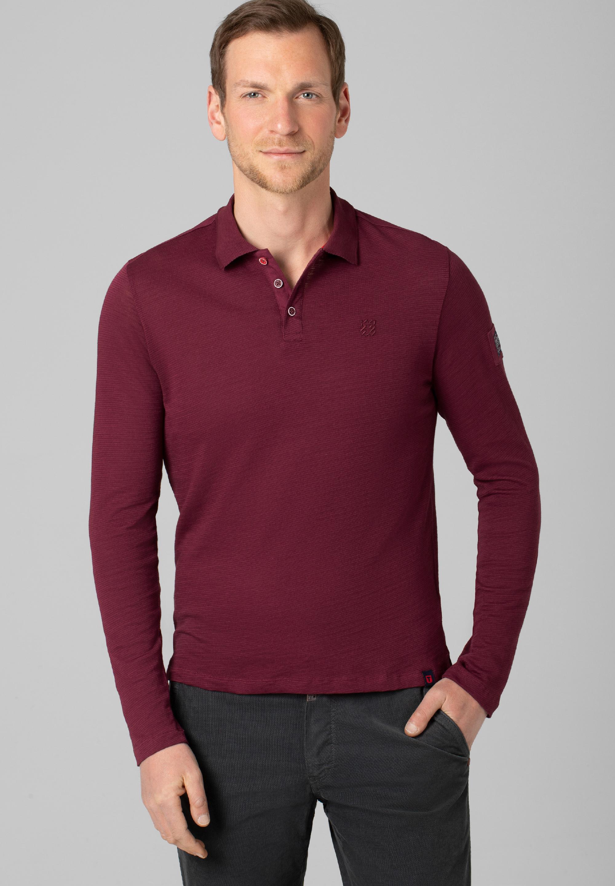 Knit Slub Longsleeve Polo