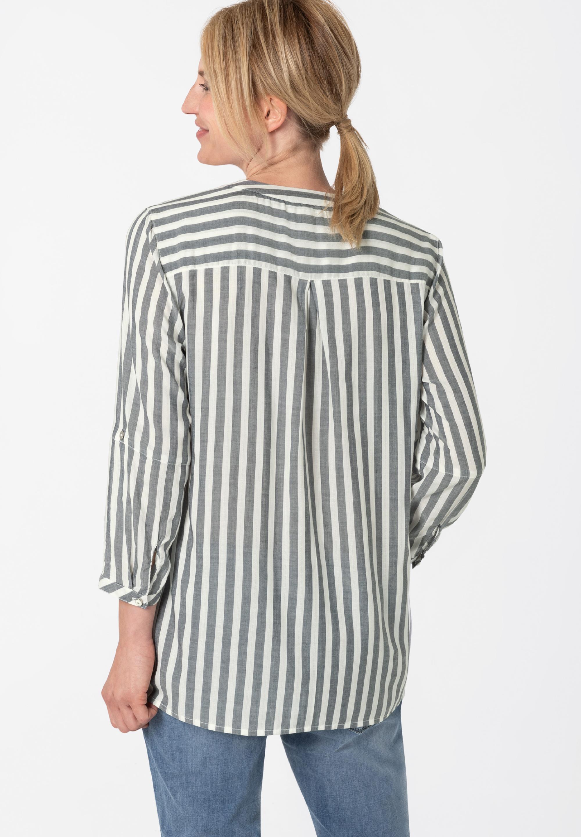 Striped Henley Blouse