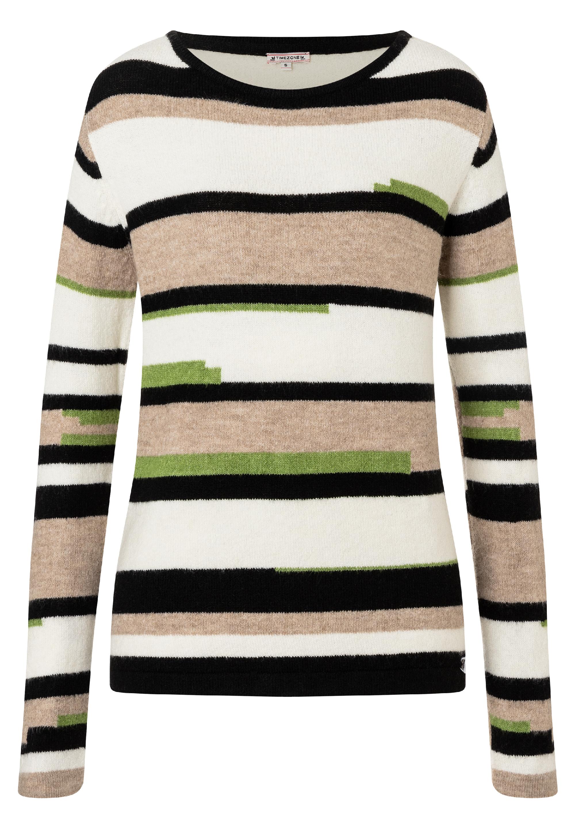 Multistripe Boatneck Pullover