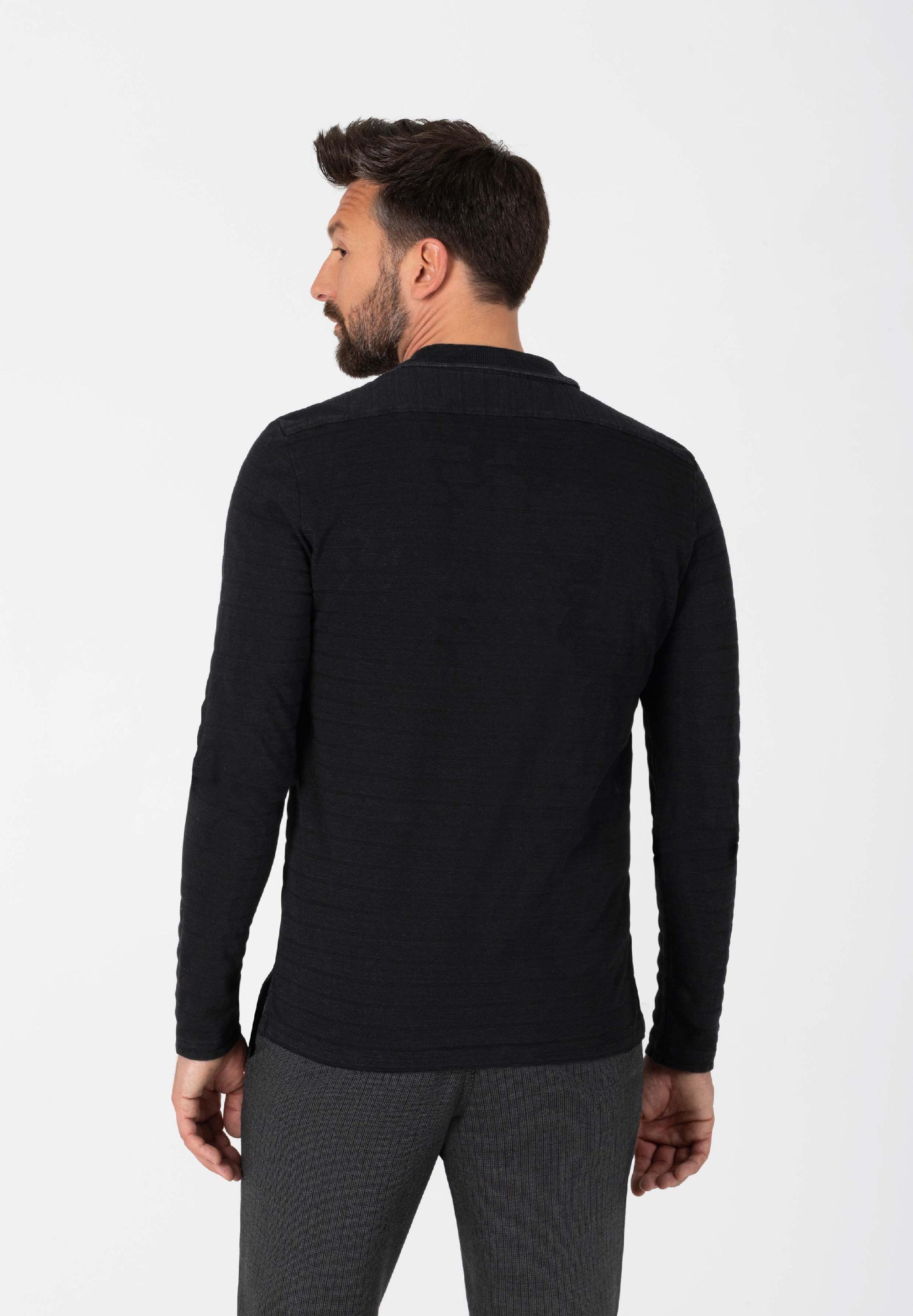 Tonal Stripe Longsleeve Polo