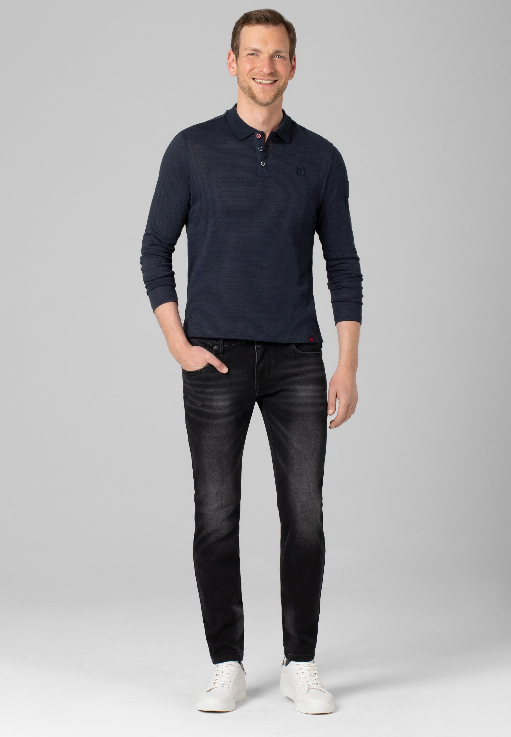 Knit Slub Longsleeve Polo