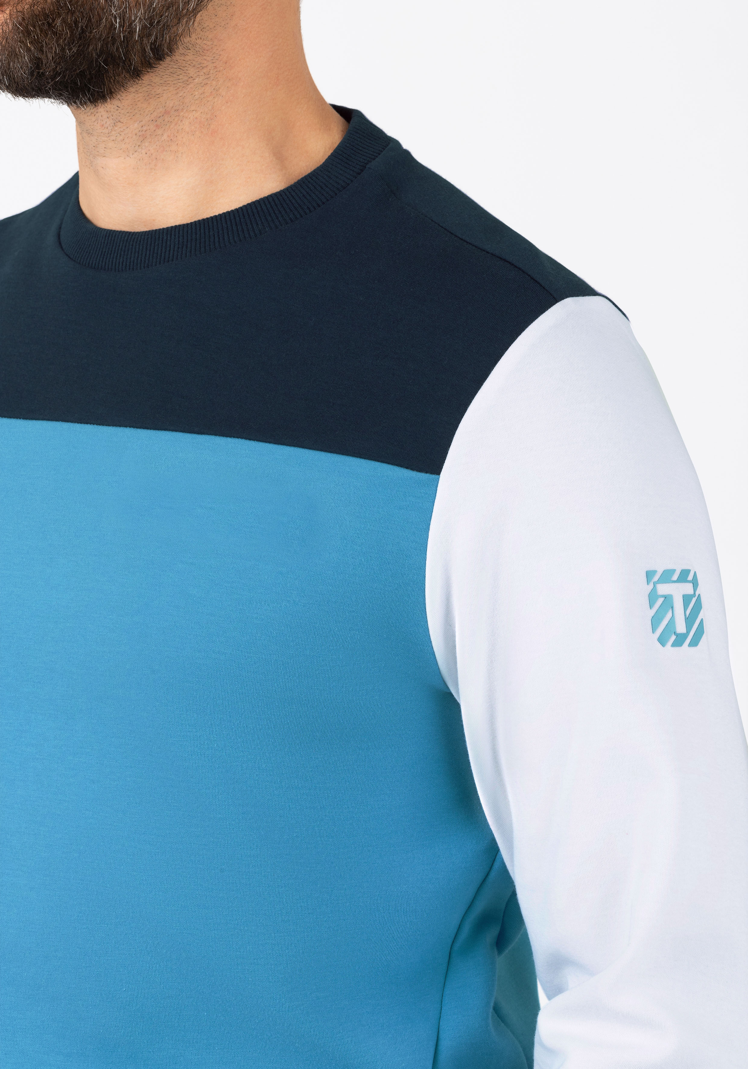 Color Block Crewneck Sweatshirt
