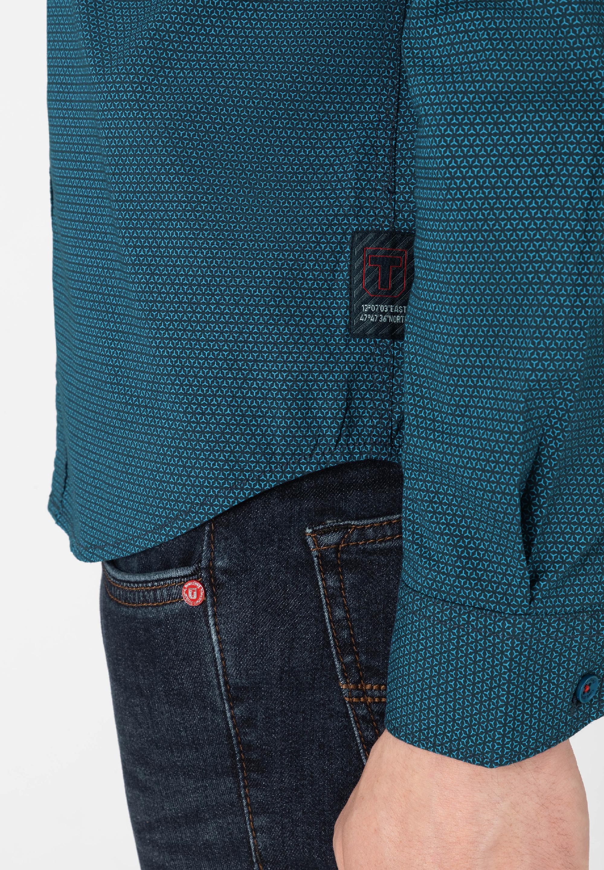 Printed Stretch Shirt - kent collar