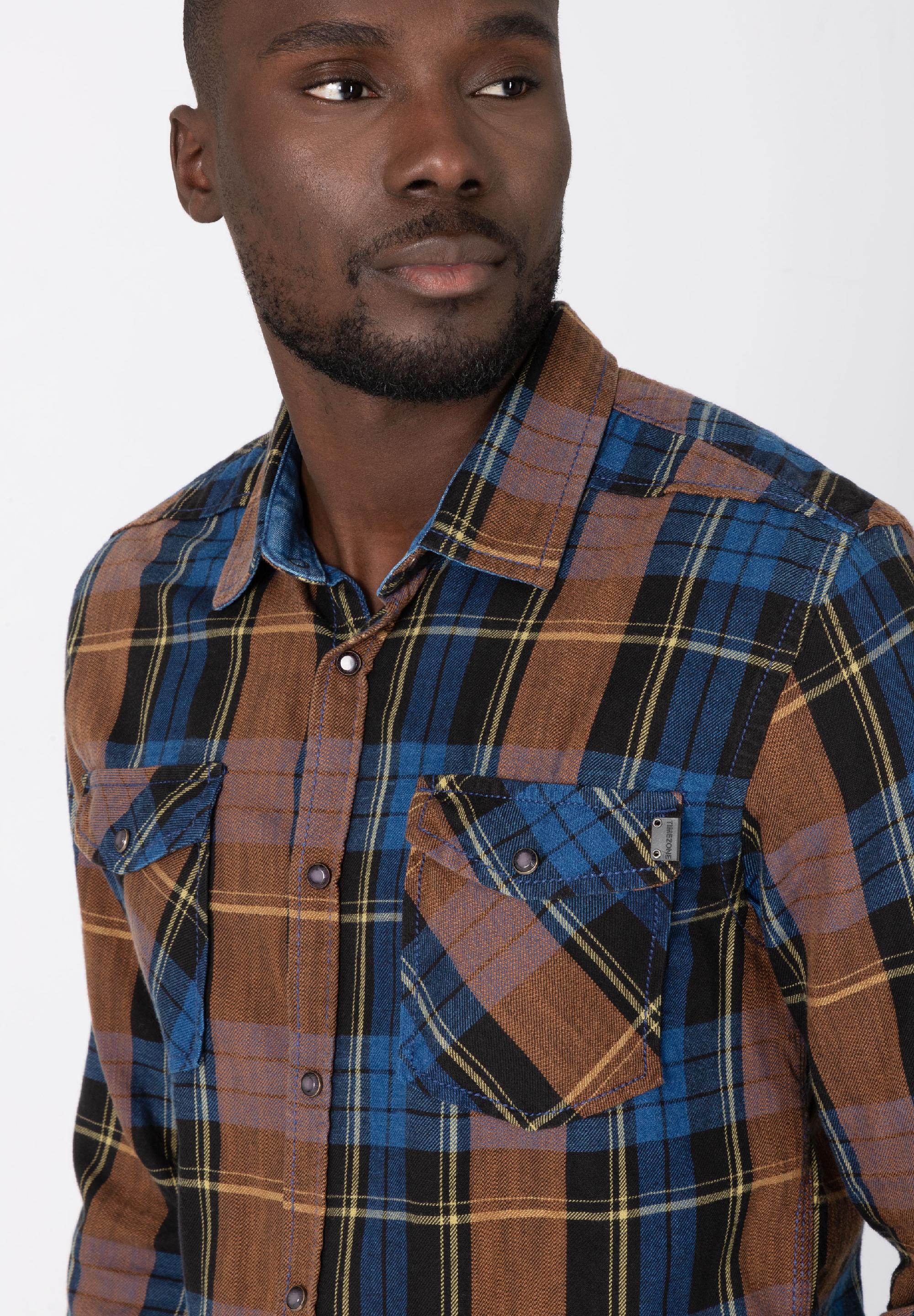 Indigo Check Shirt - kent colllar