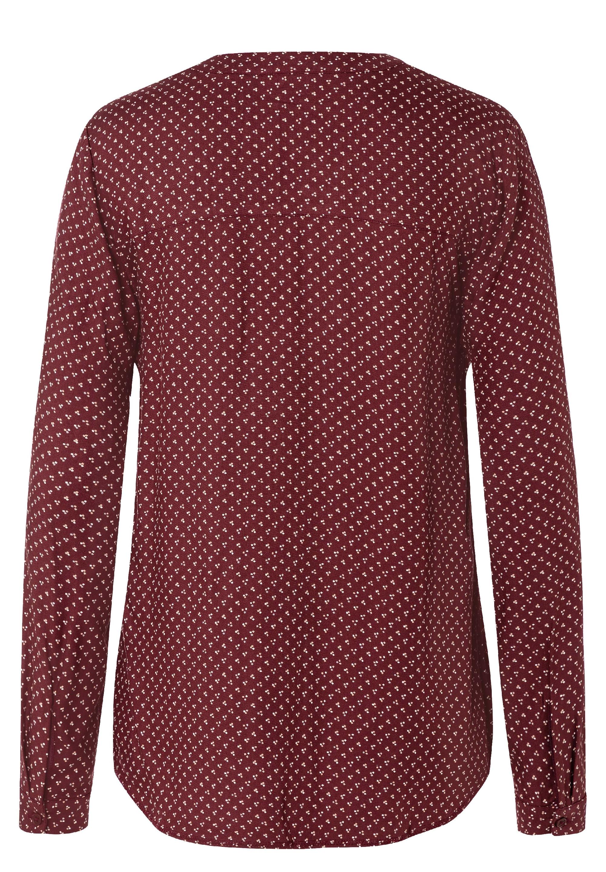 Buttoned Henley Blouse print