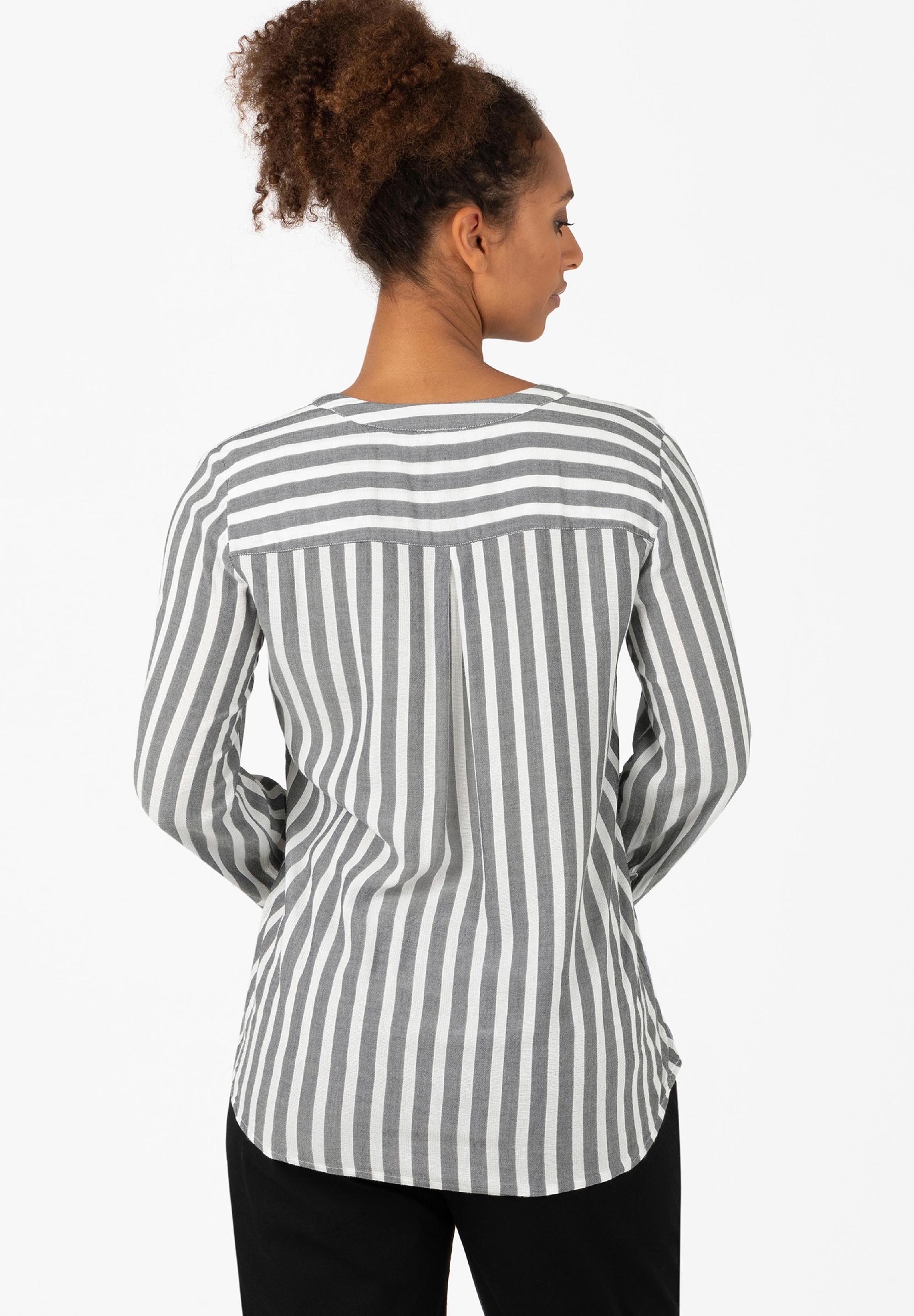 Striped Henley Blouse