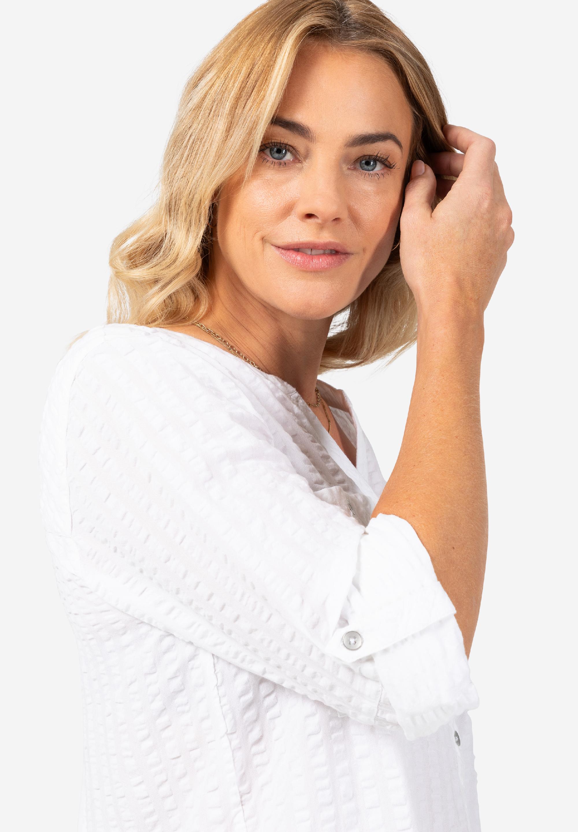 Striped Henley Blouse