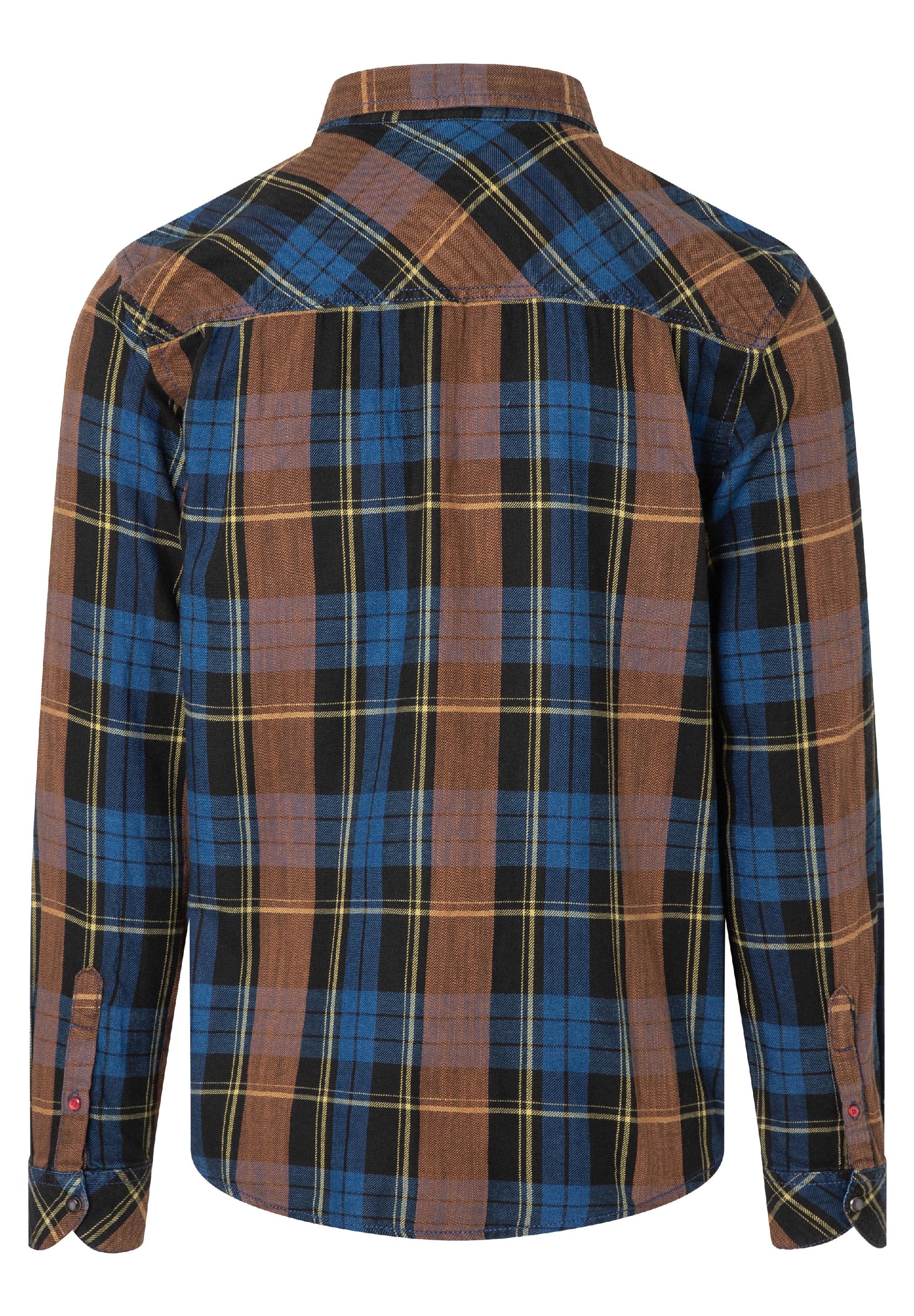 Indigo Check Shirt - kent colllar