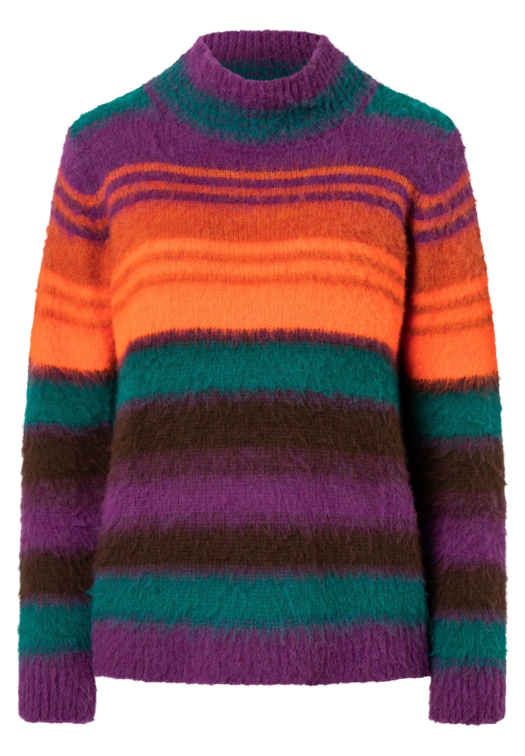 Mockneck Stripe Pullover