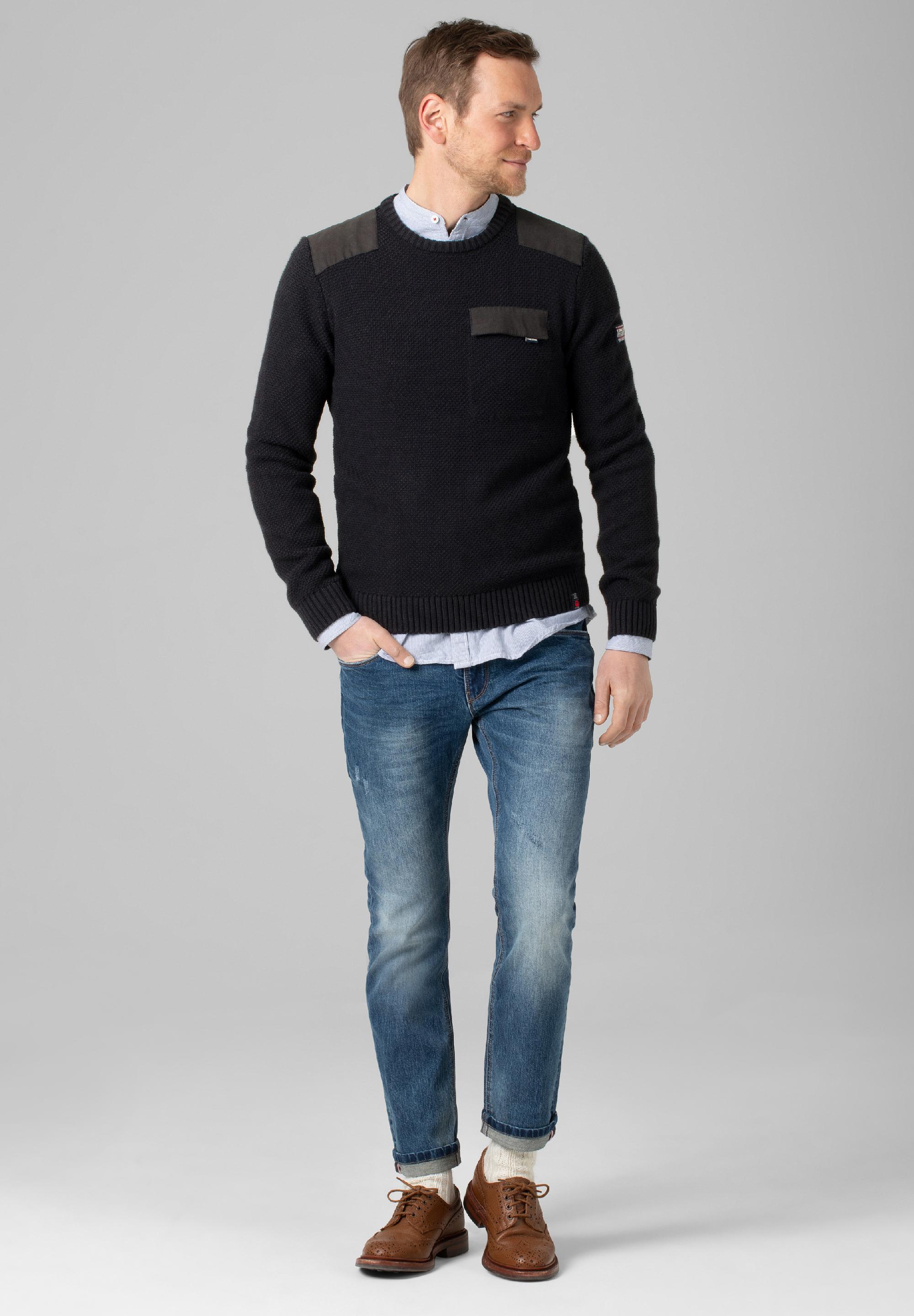 Fabricmix Crewneck Sweater