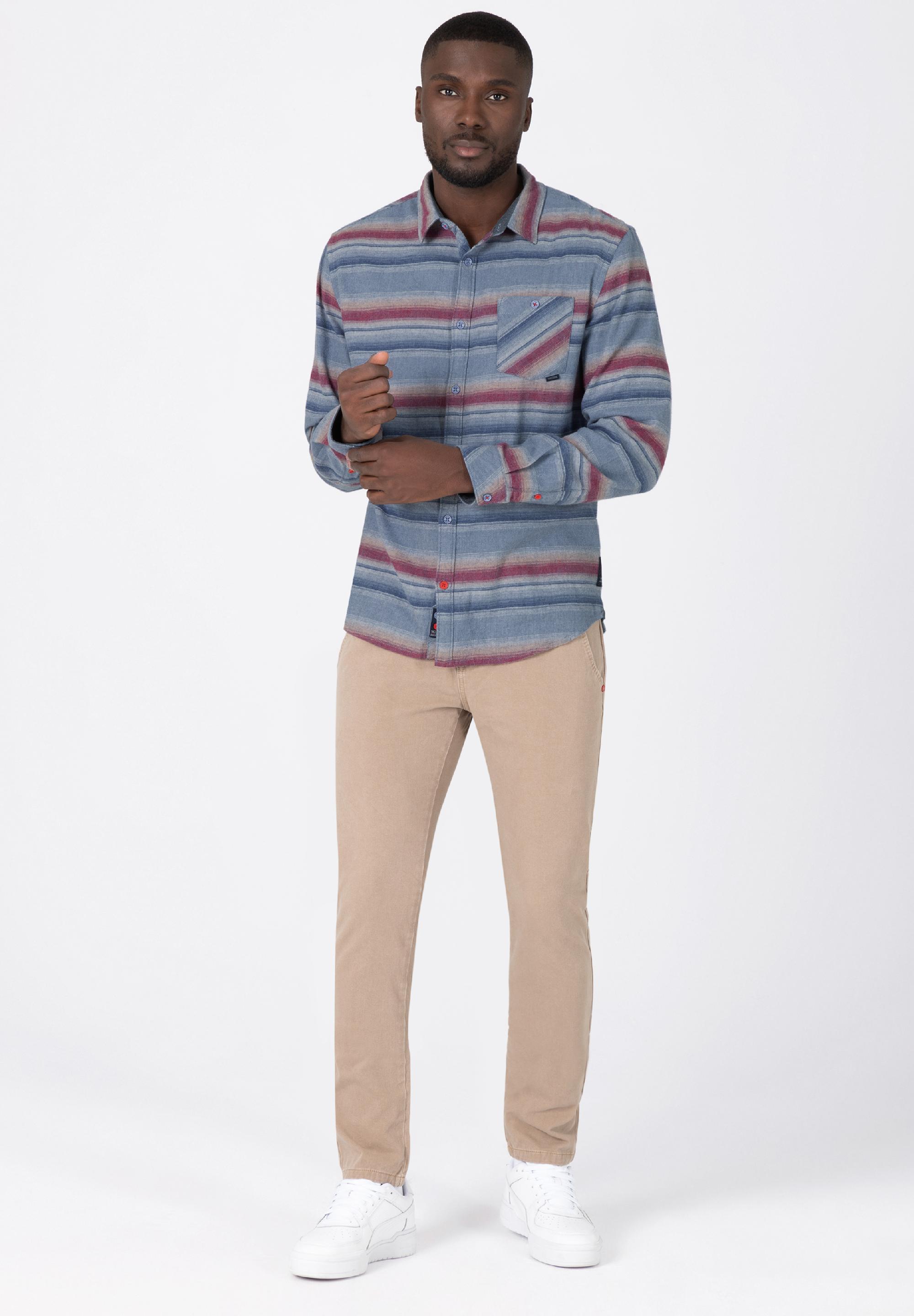 Effect Weave Check Shirt - kent collar