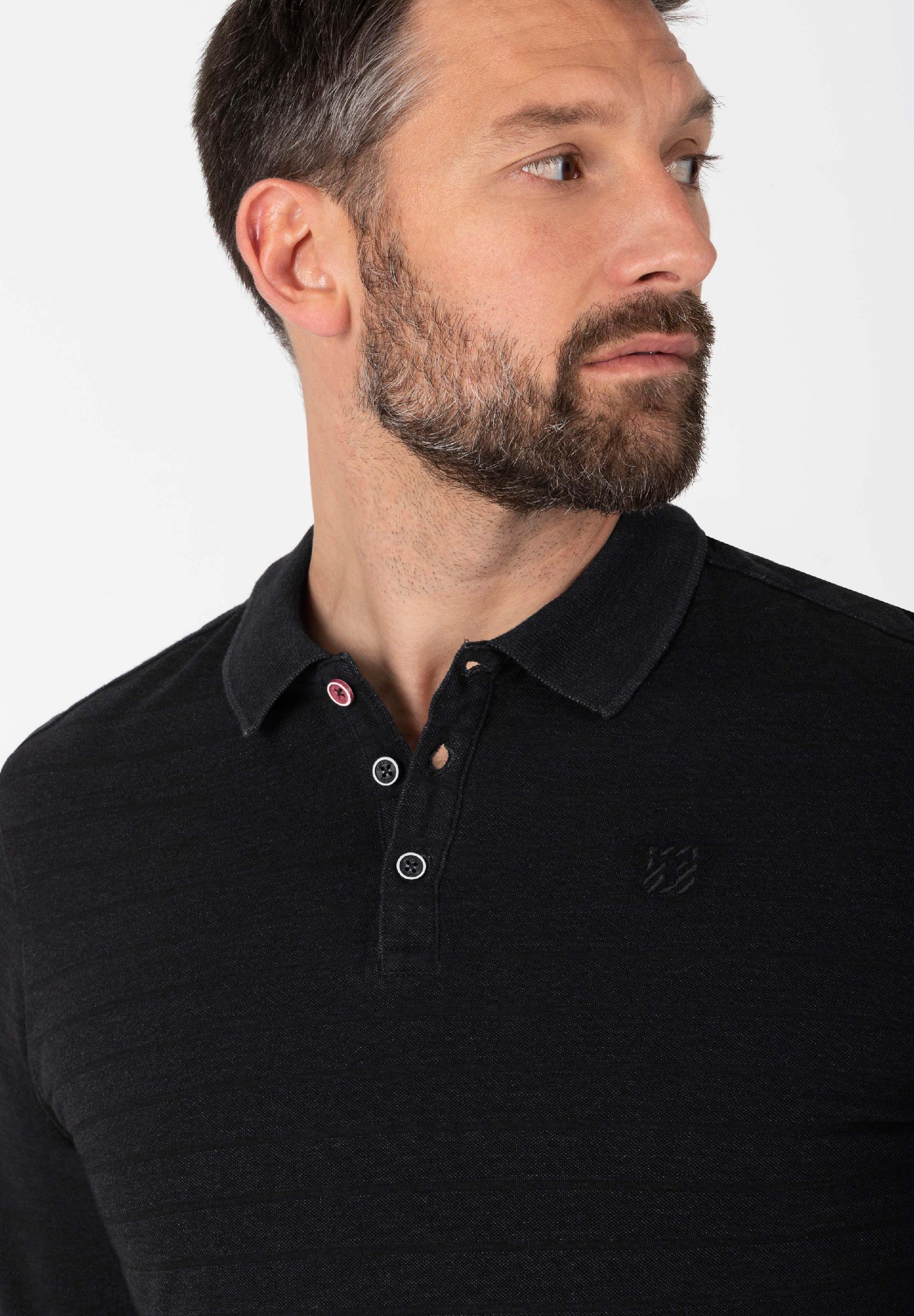 Tonal Stripe Longsleeve Polo