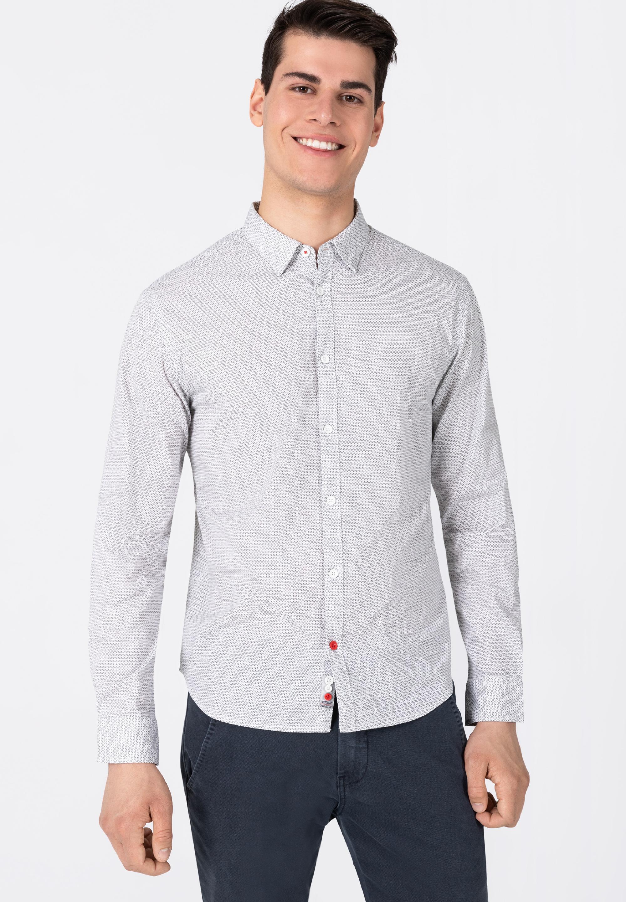 Printed Stretch Shirt - kent collar