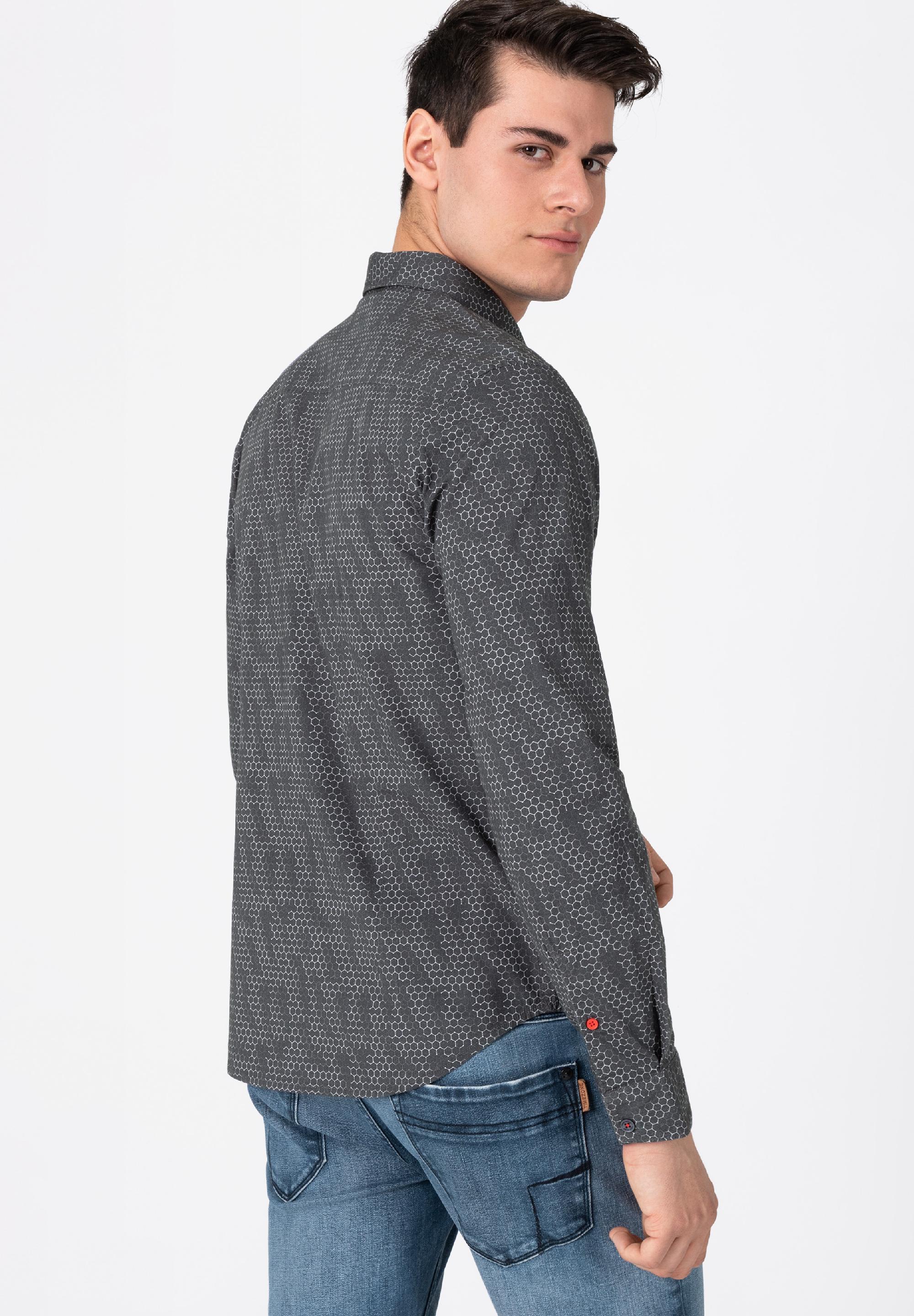 Printed Stretch Shirt - kent collar