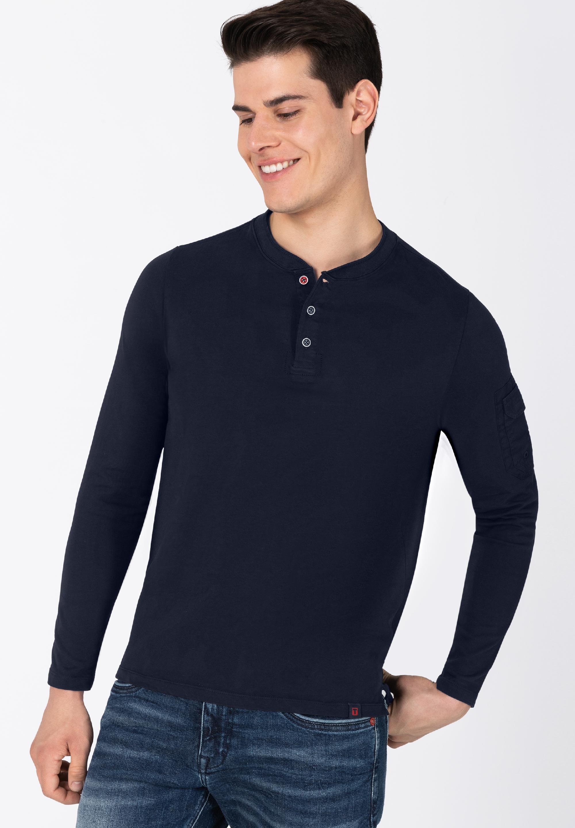 Fabric Mix Longsleeve Henley