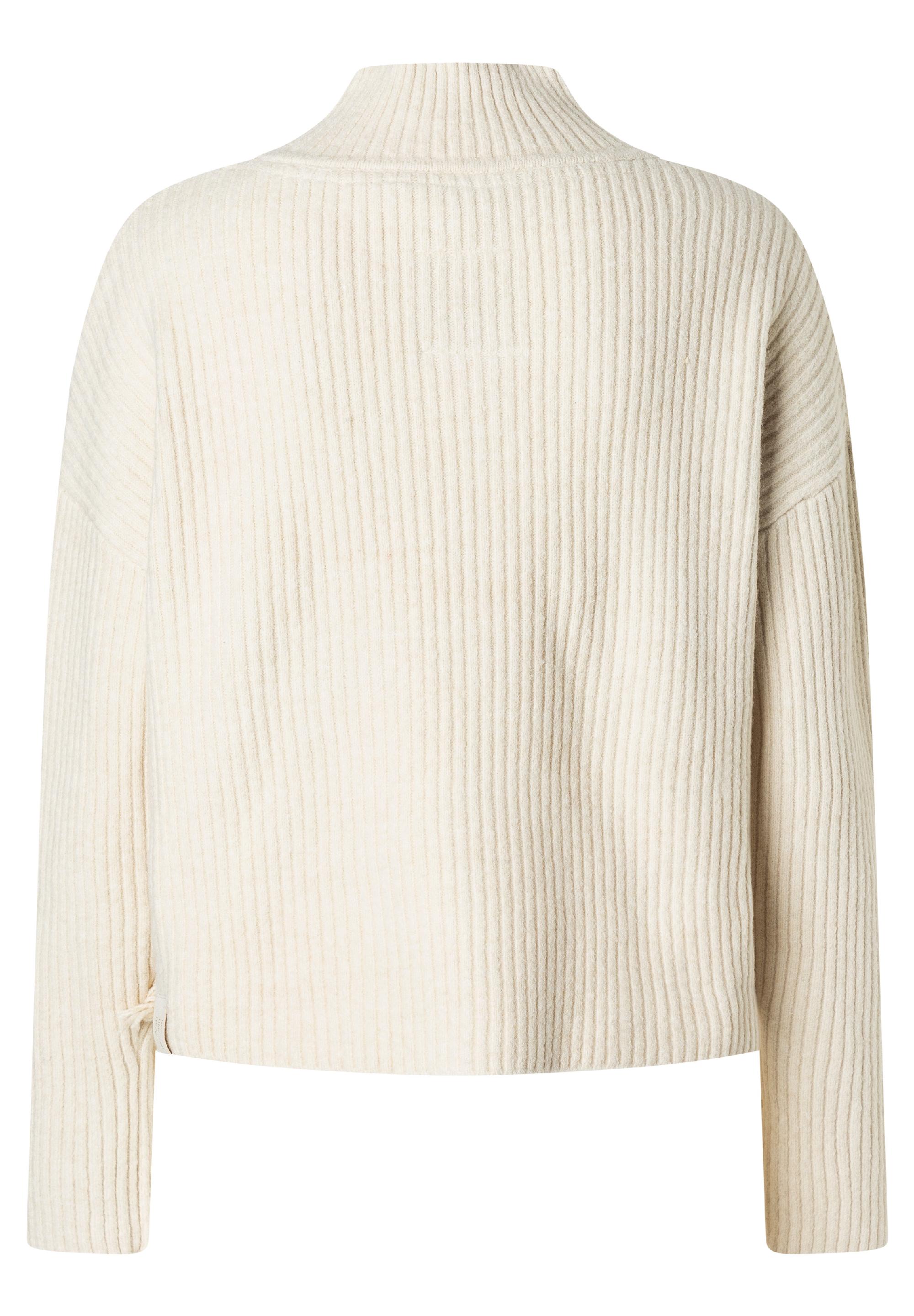 Fringe Mock Neck Pullover
