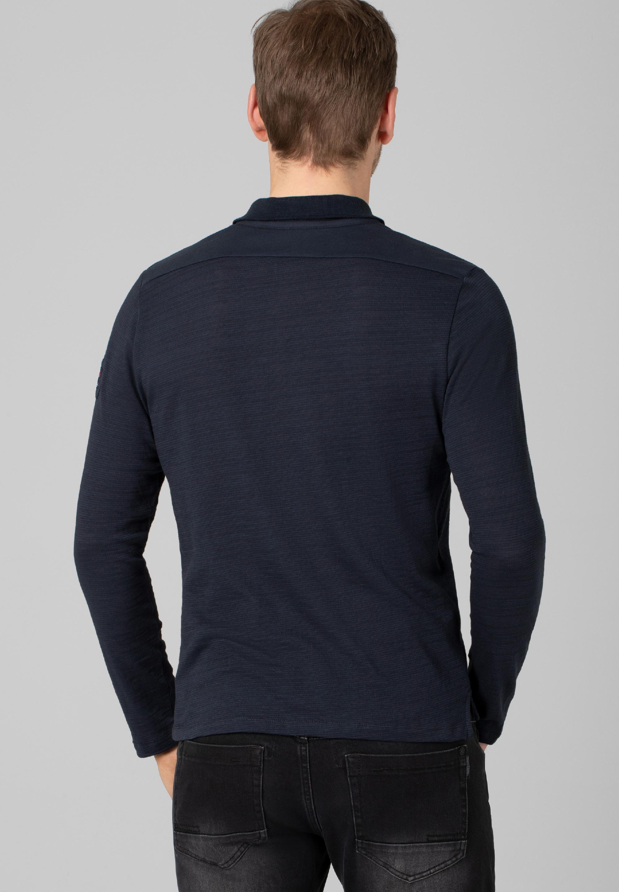 Knit Slub Longsleeve Polo
