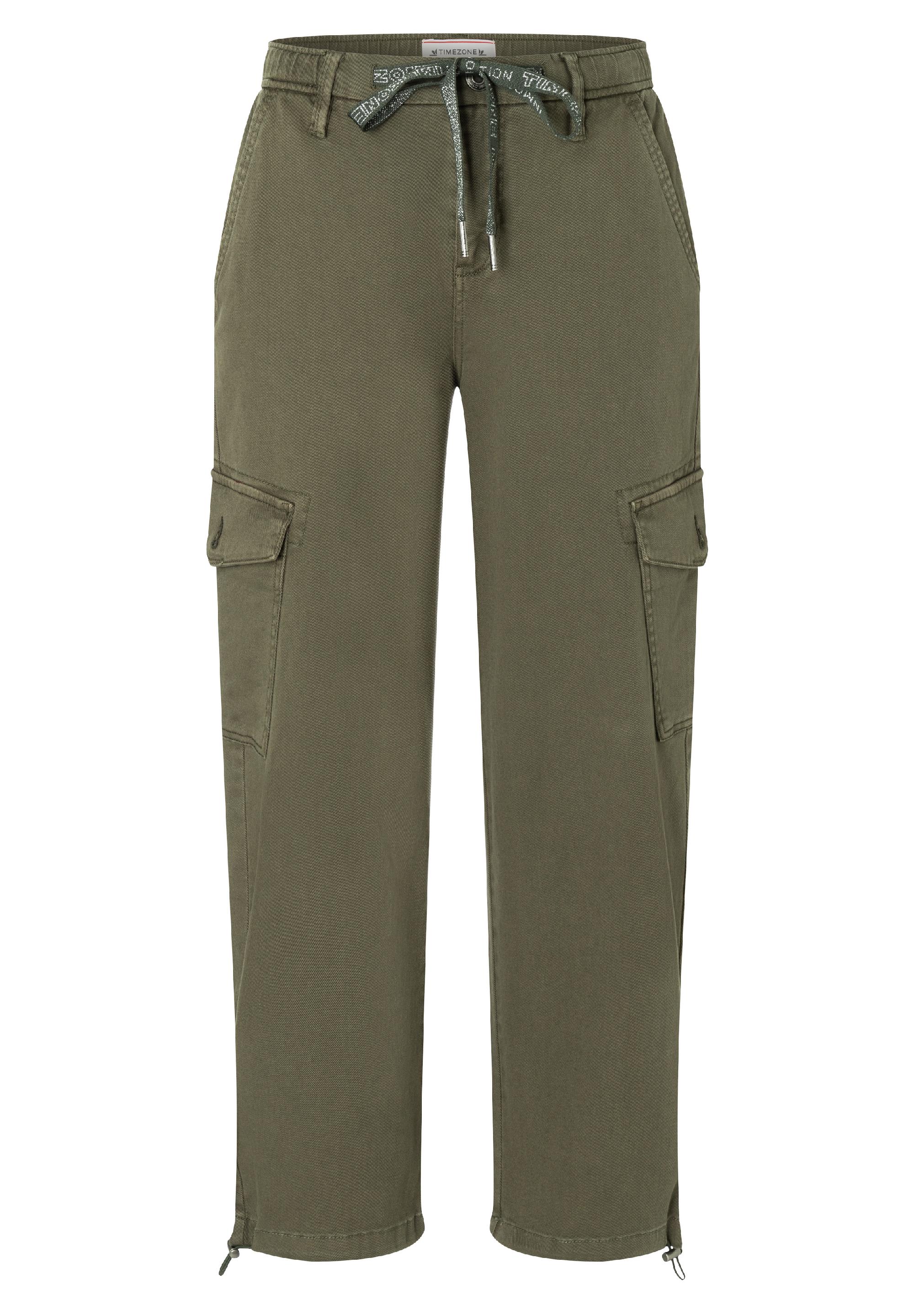 Pantalón Cargo Mujer Timezone - Corte Ajustado - Cintura Con Cordón - Tela Fresco Elástica