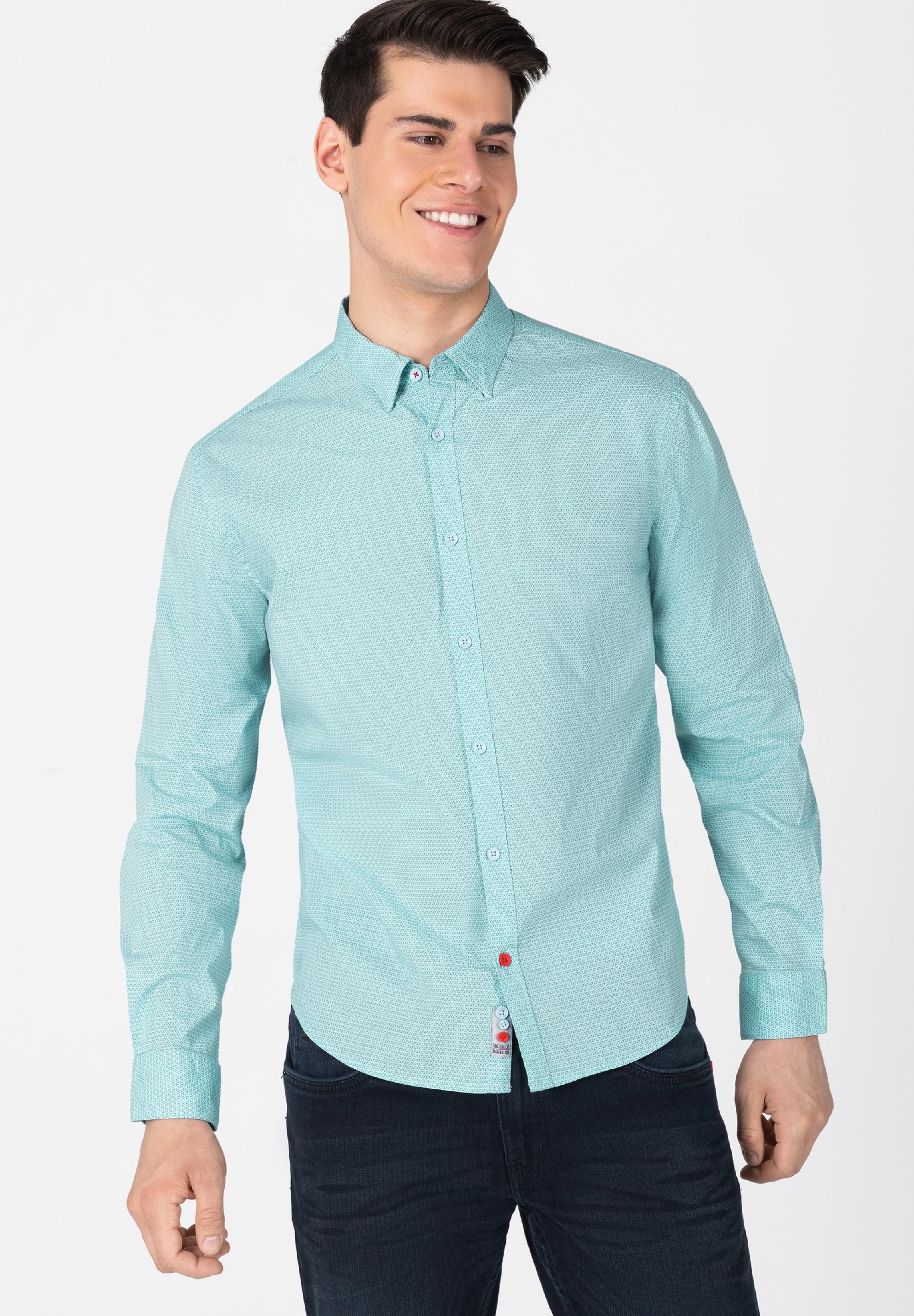 Printed Stretch Shirt - kent collar