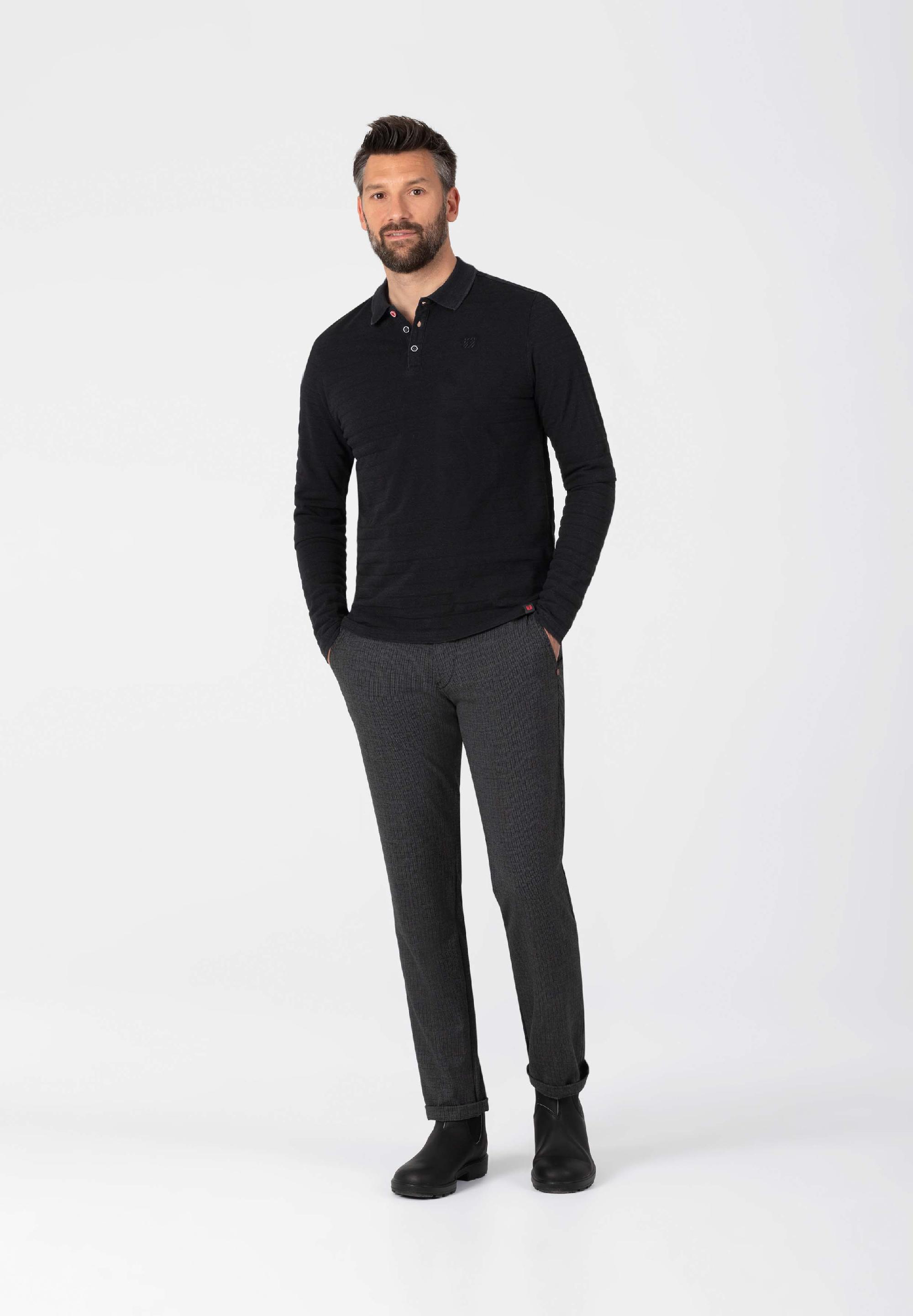 Tonal Stripe Longsleeve Polo