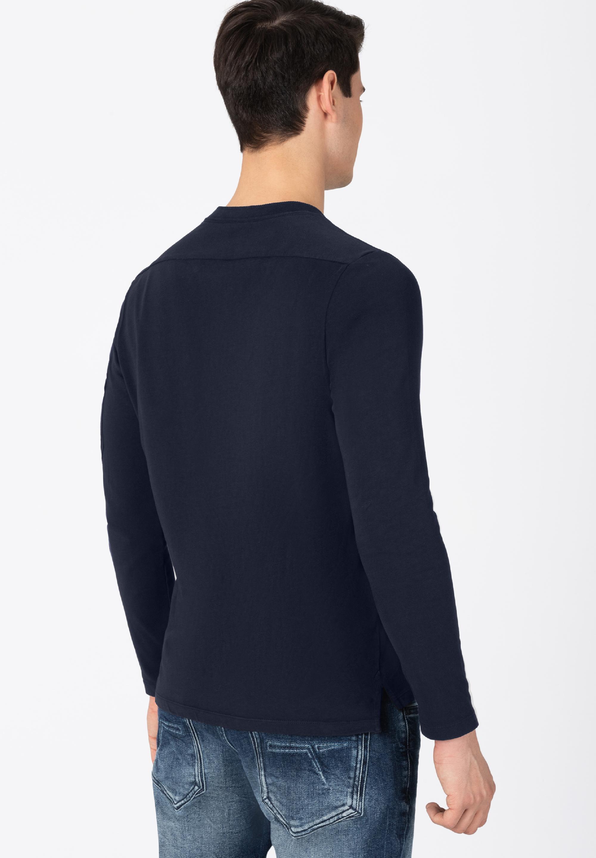 Fabric Mix Longsleeve Henley