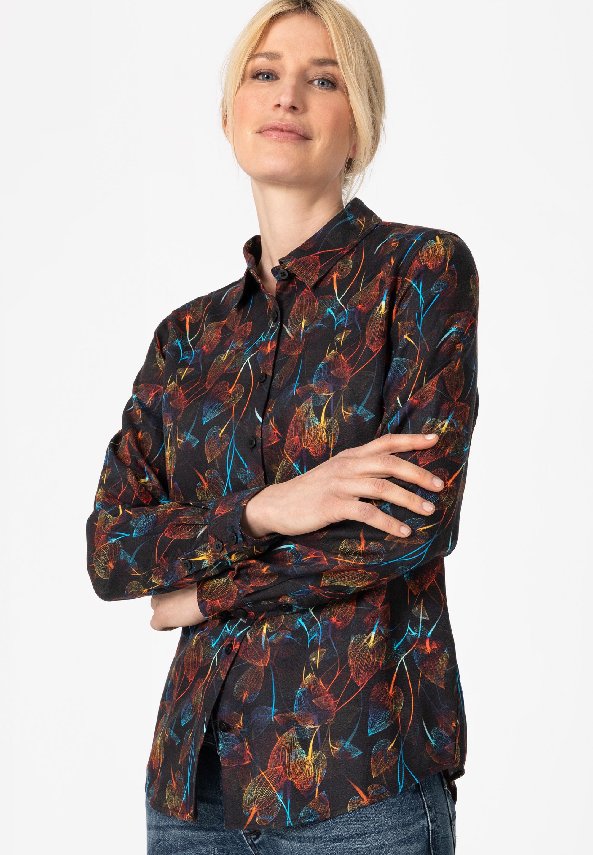 Printed Boyfriend Fit Blouse