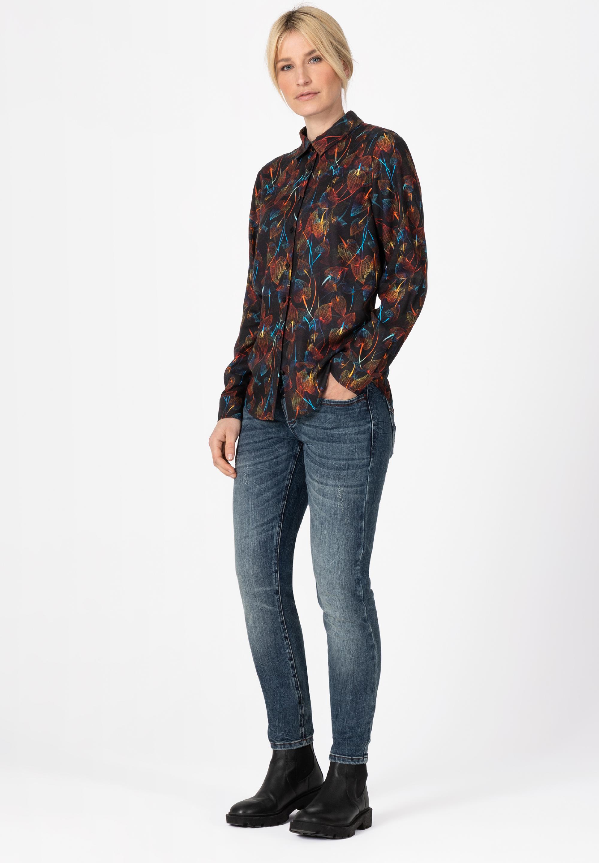 Printed Boyfriend Fit Blouse