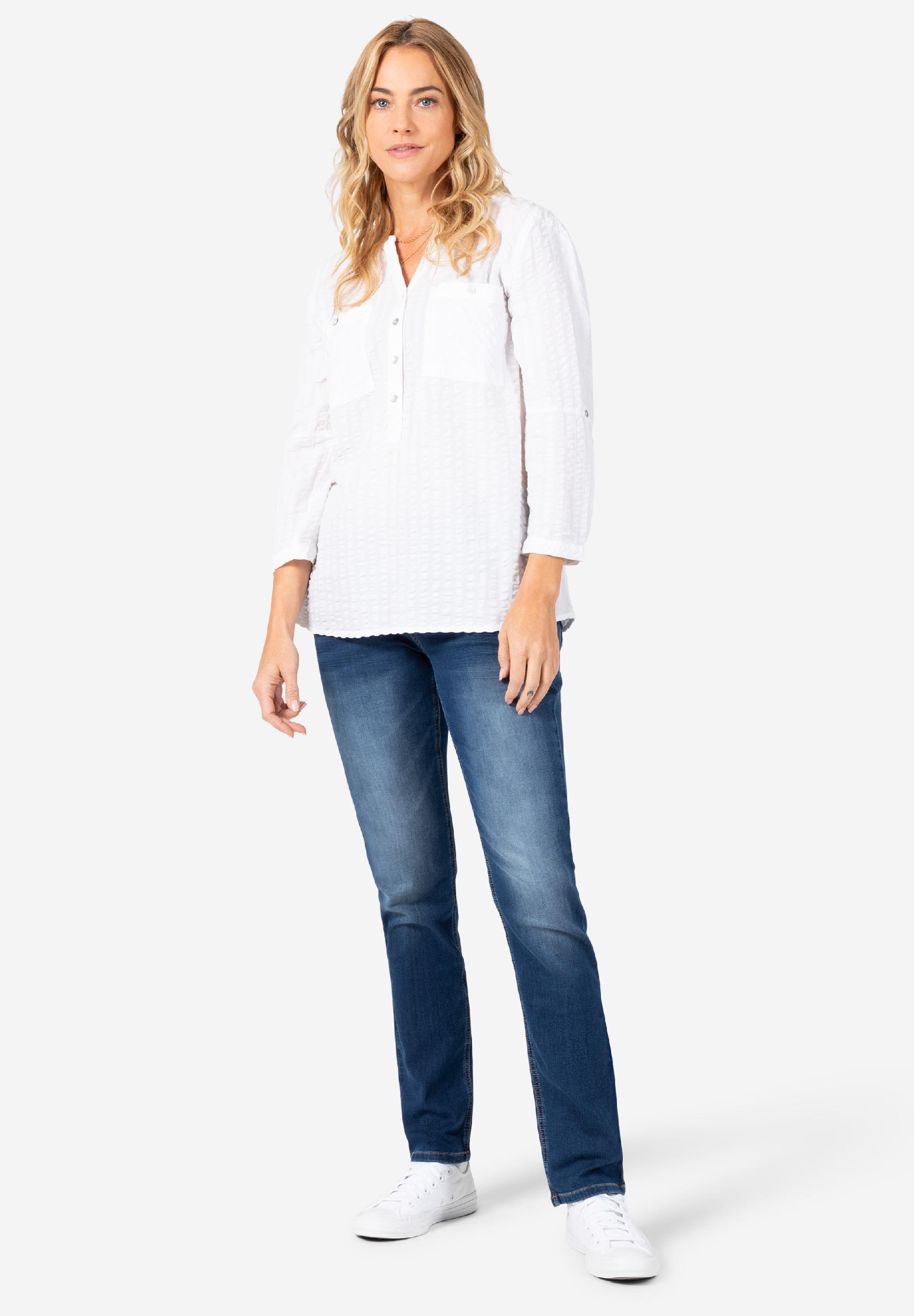 Striped Henley Blouse