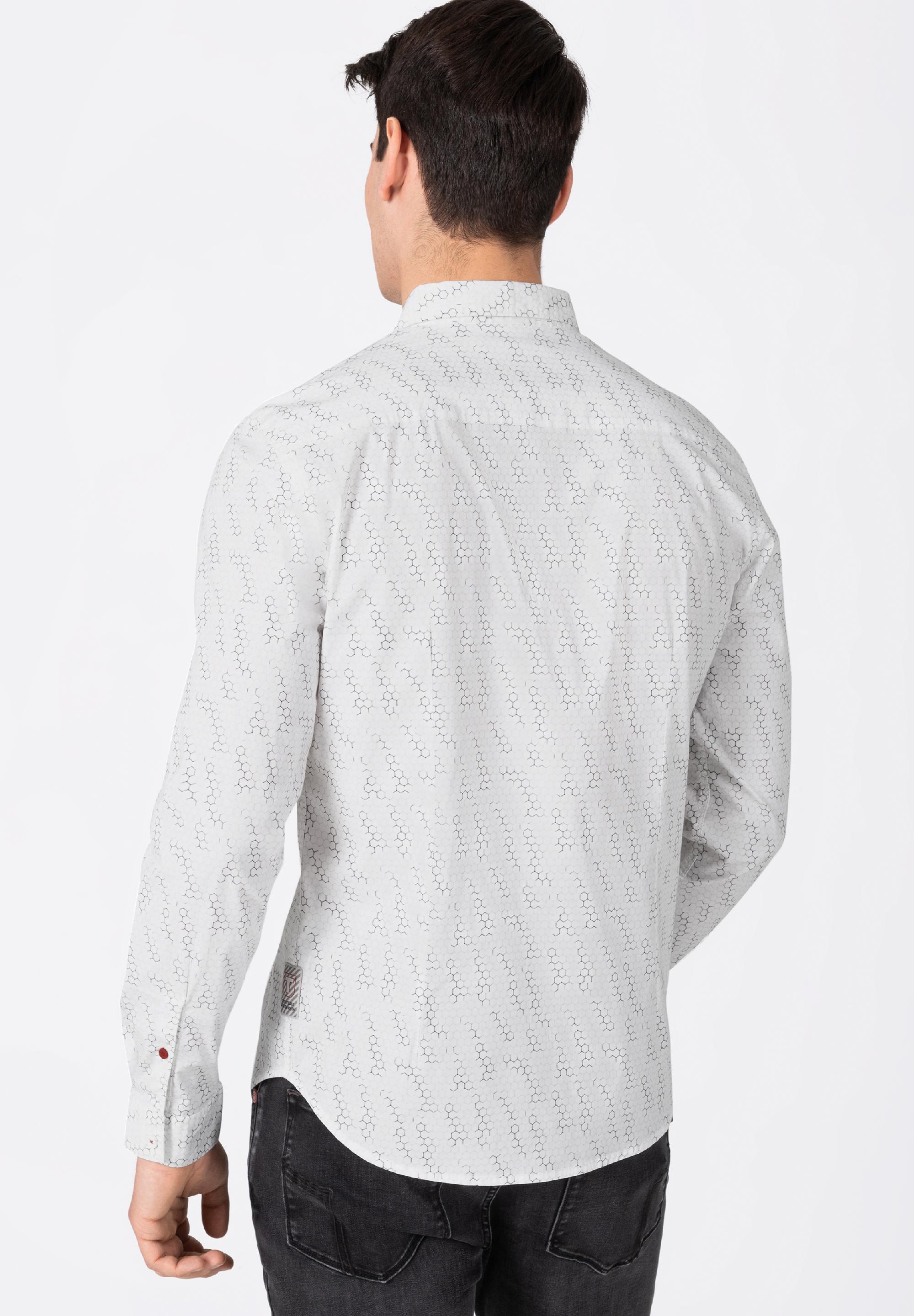 Printed Stretch Shirt - kent collar
