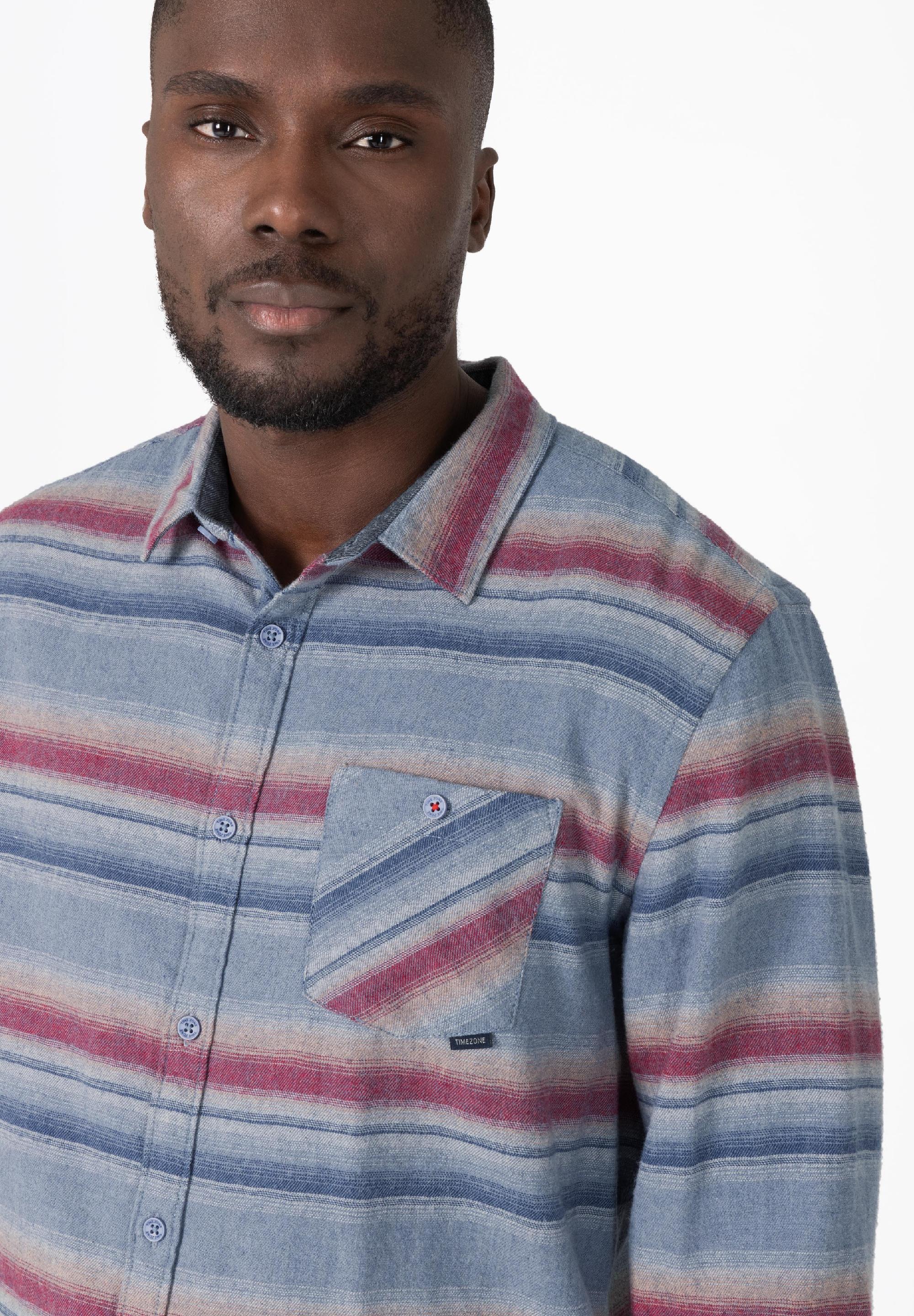 Effect Weave Check Shirt - kent collar
