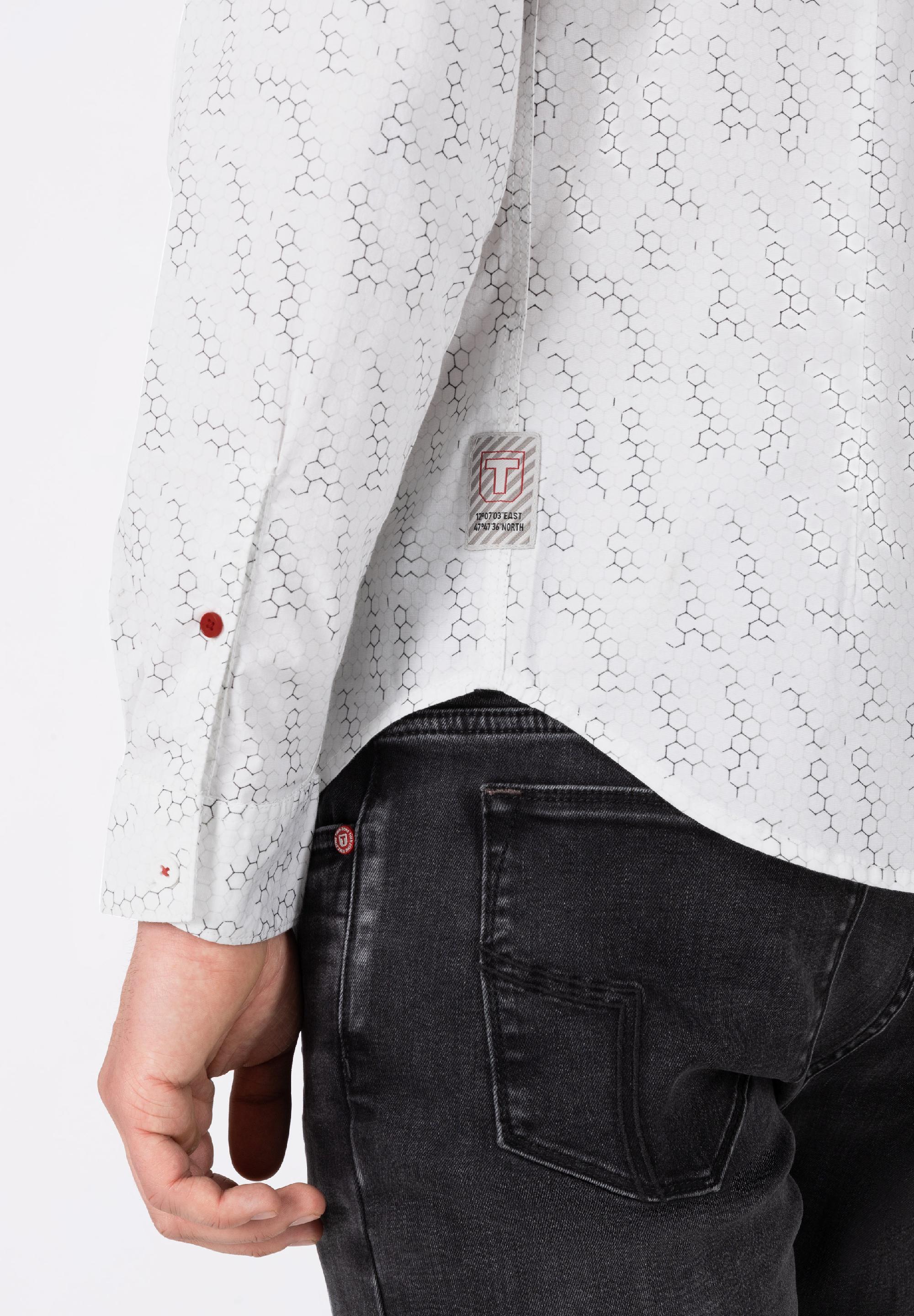 Printed Stretch Shirt - kent collar