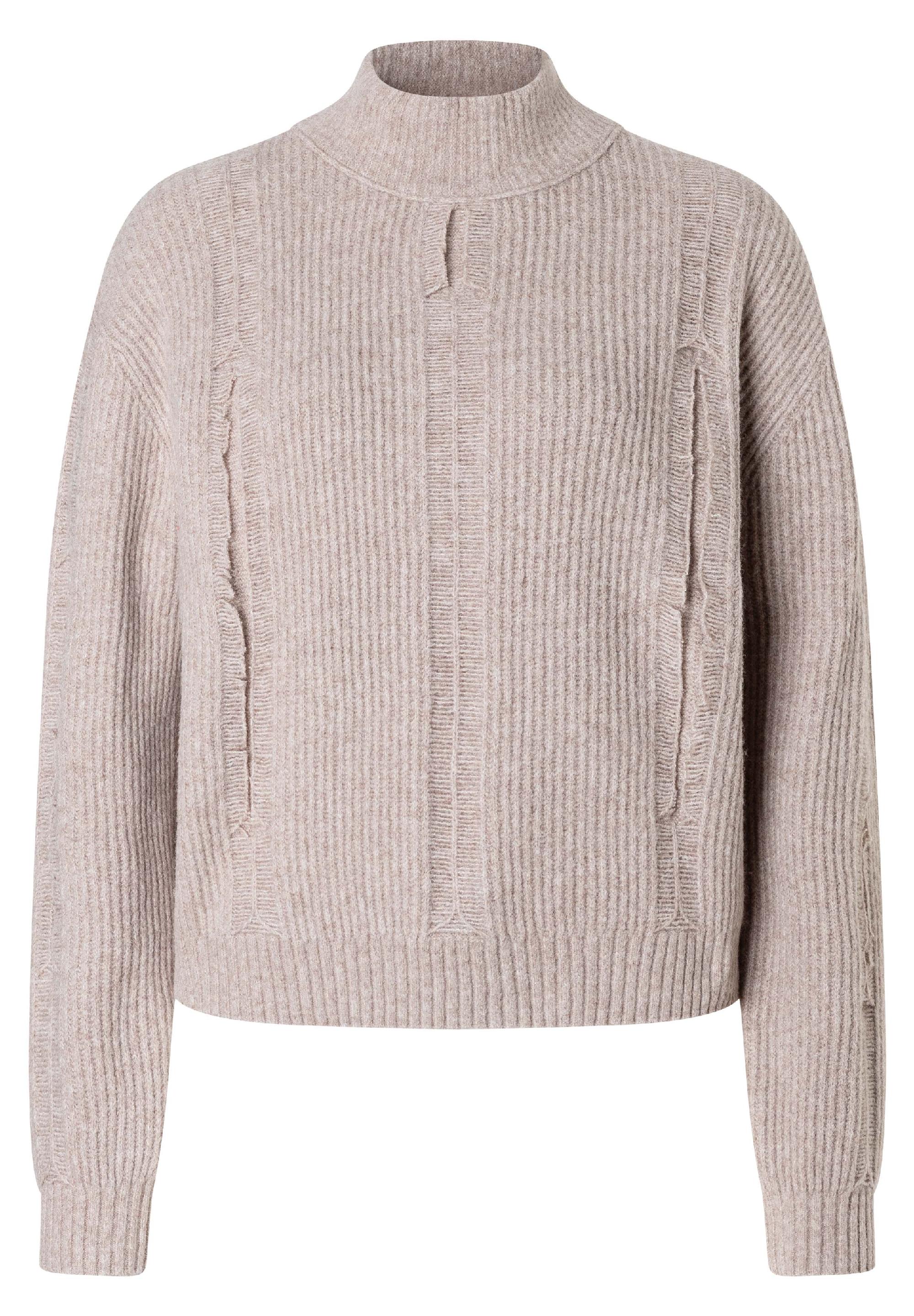 Fray Mock Neck Pullover