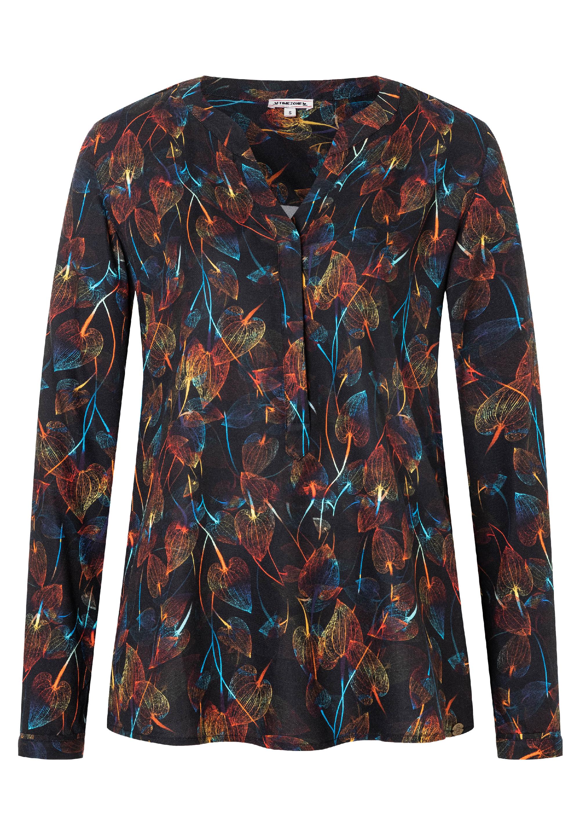 Printed Henley Blouse