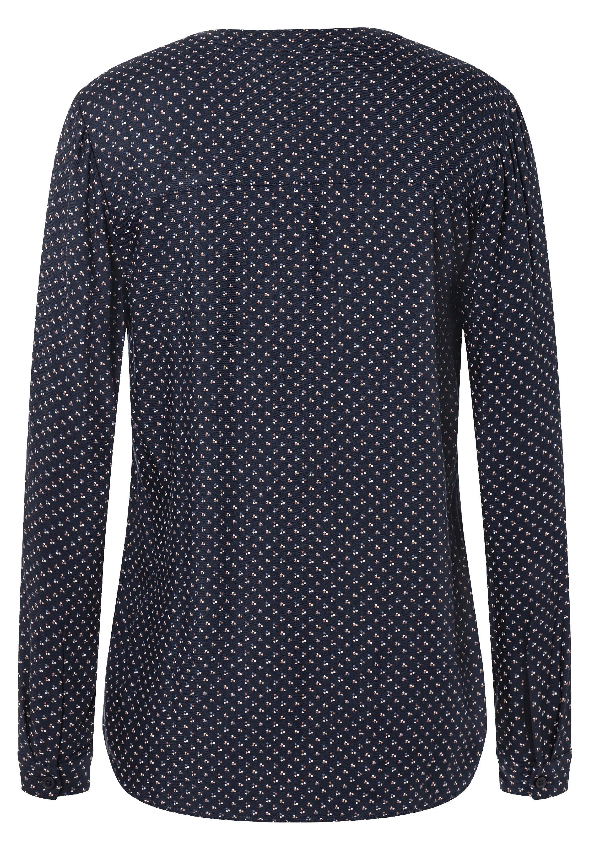 Buttoned Henley Blouse print