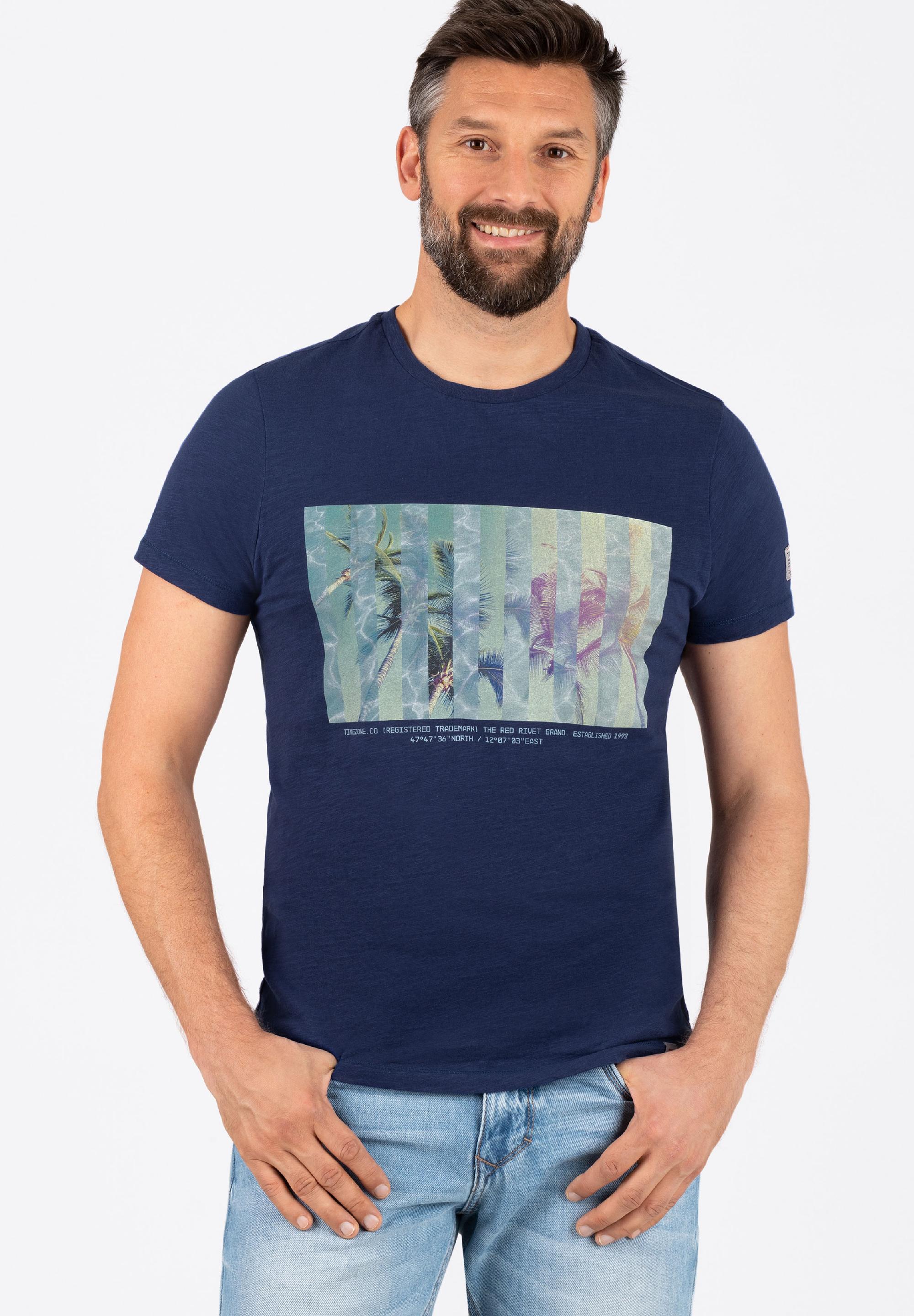 Striped Palm T-Shirt print