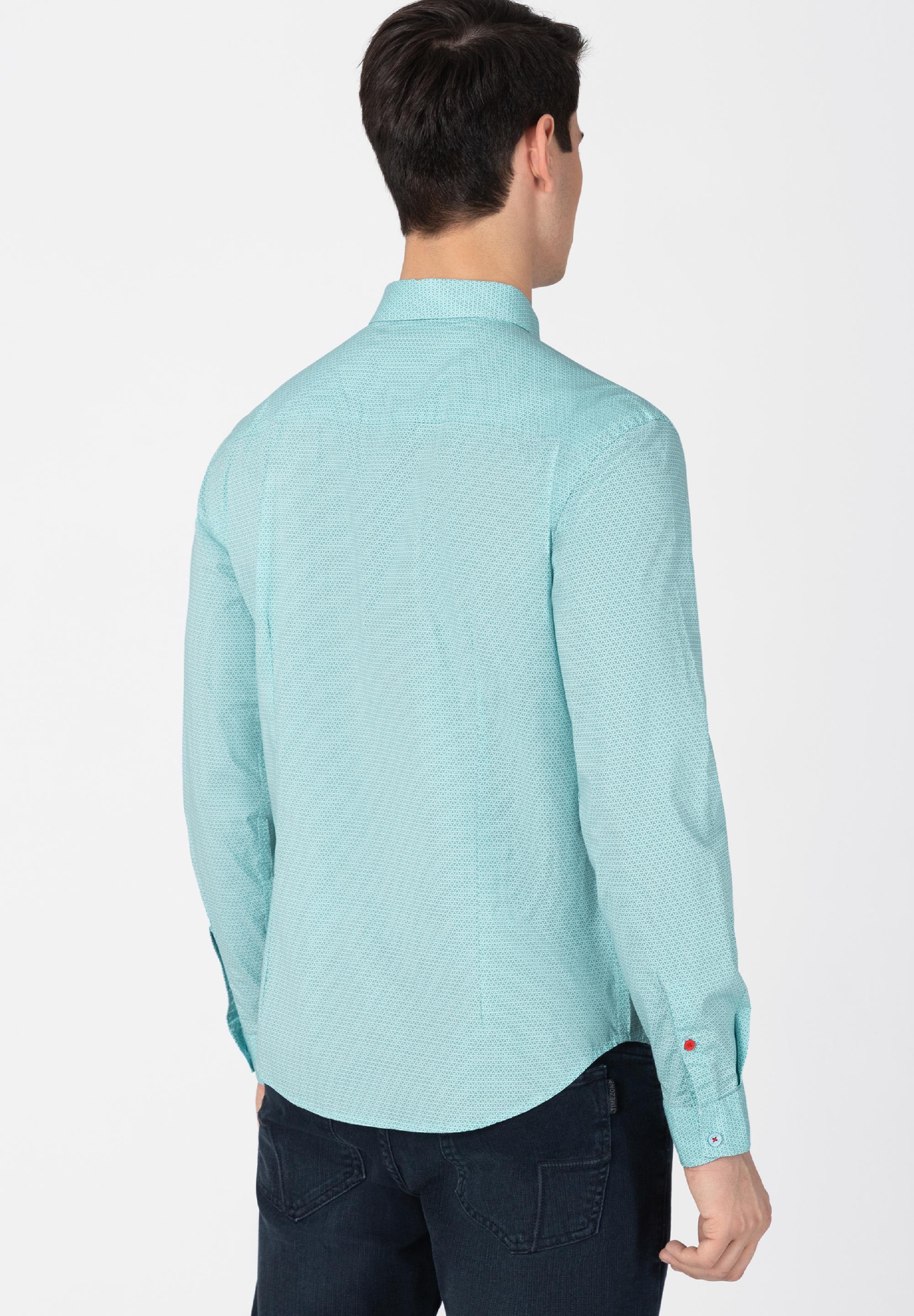 Printed Stretch Shirt - kent collar