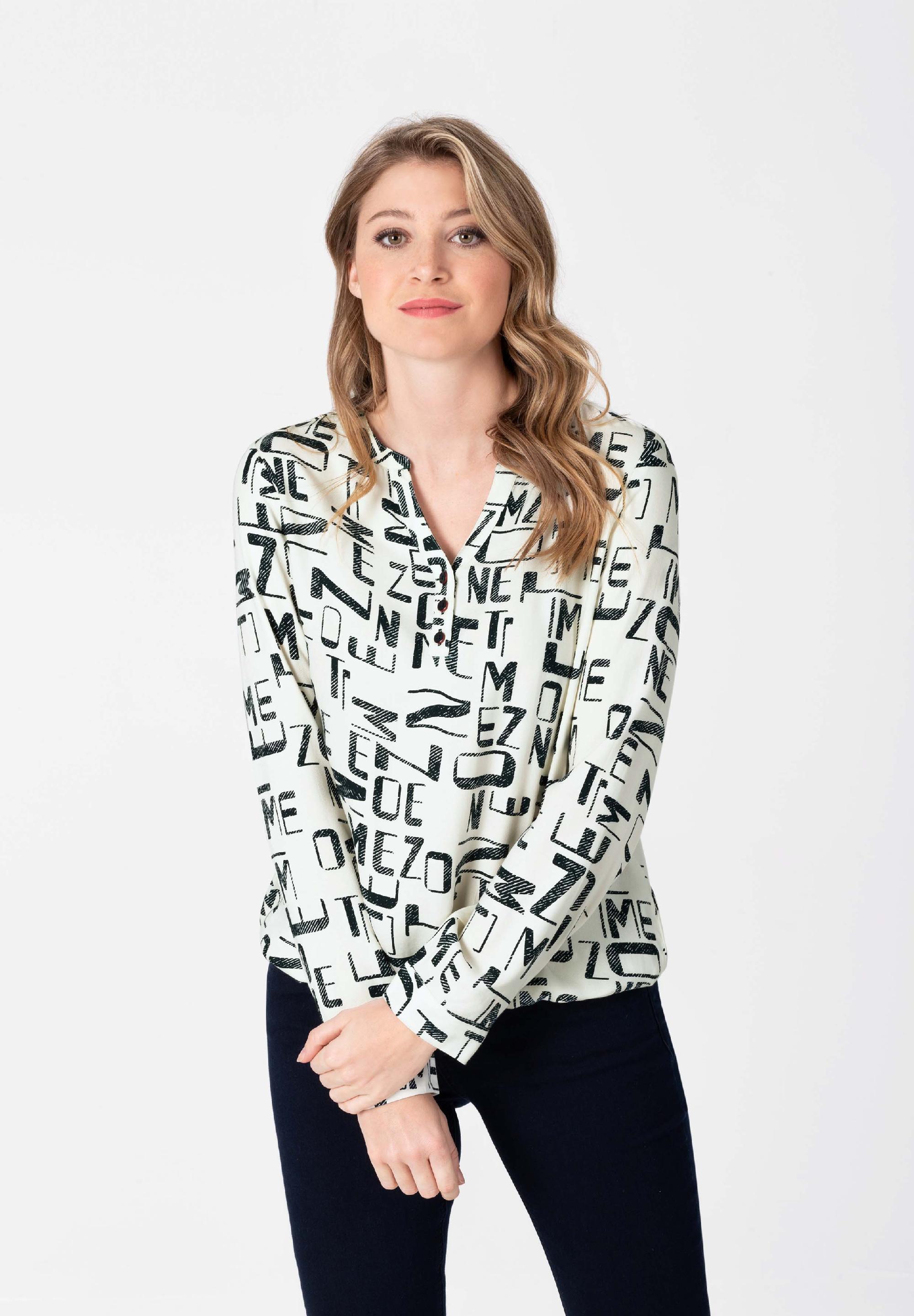 Henley Blouse print
