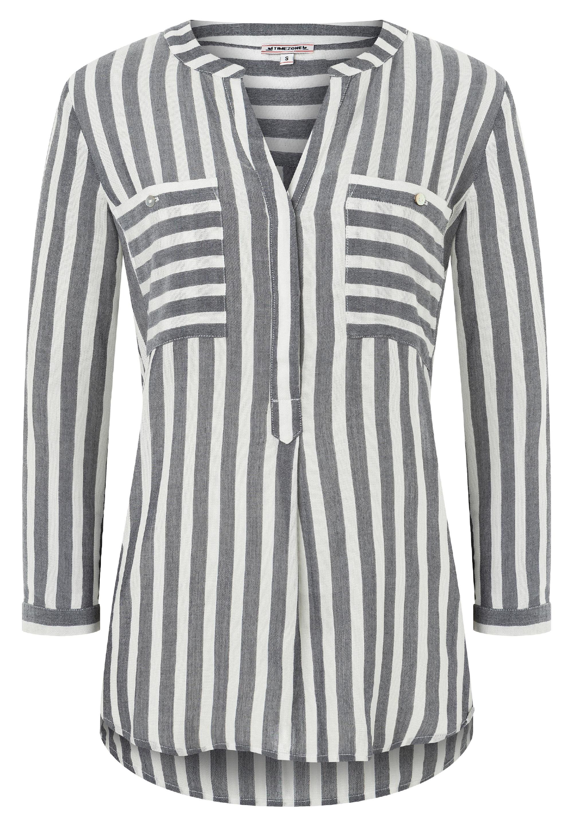 Striped Henley Blouse