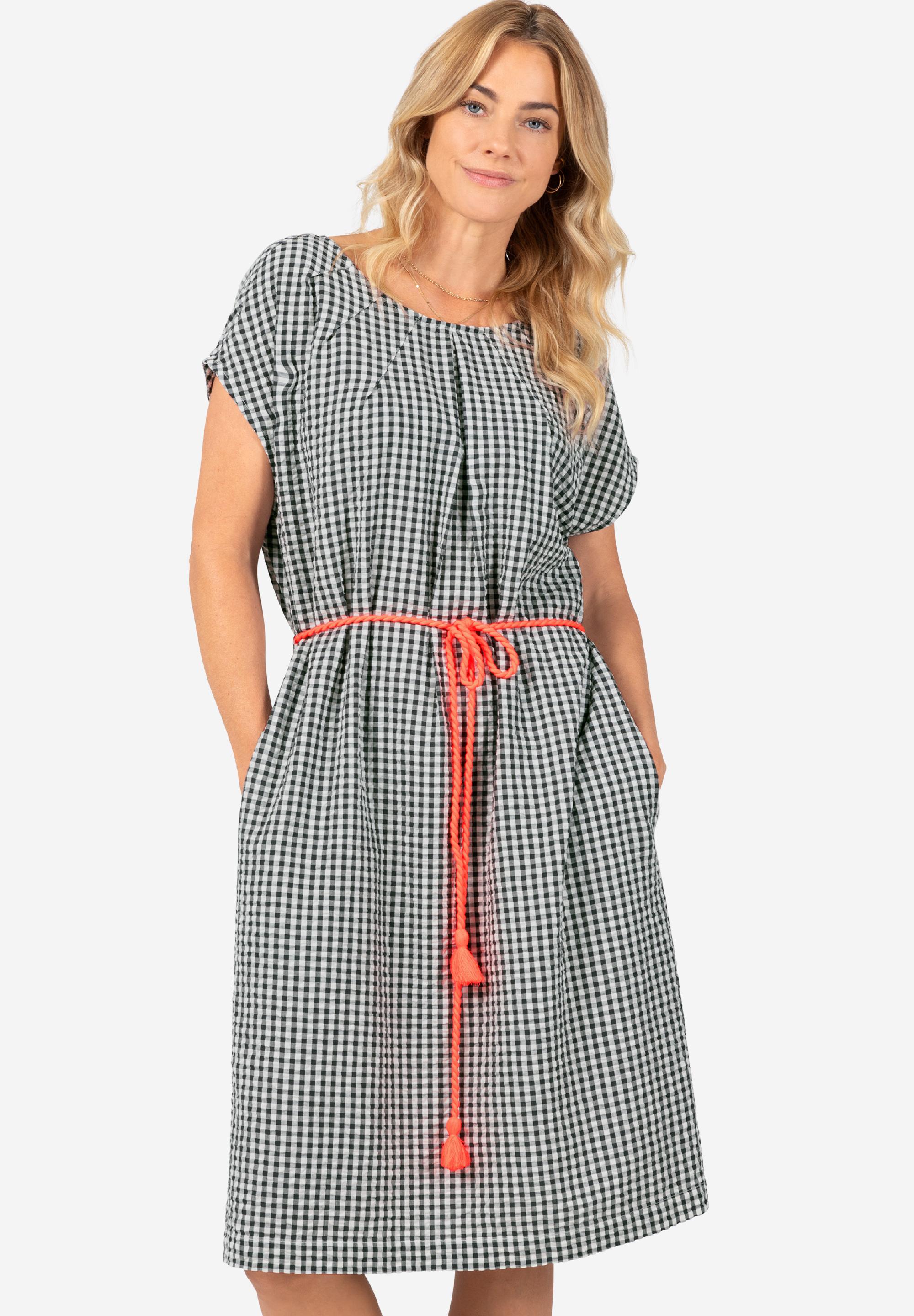 Vichy Pleat Dress