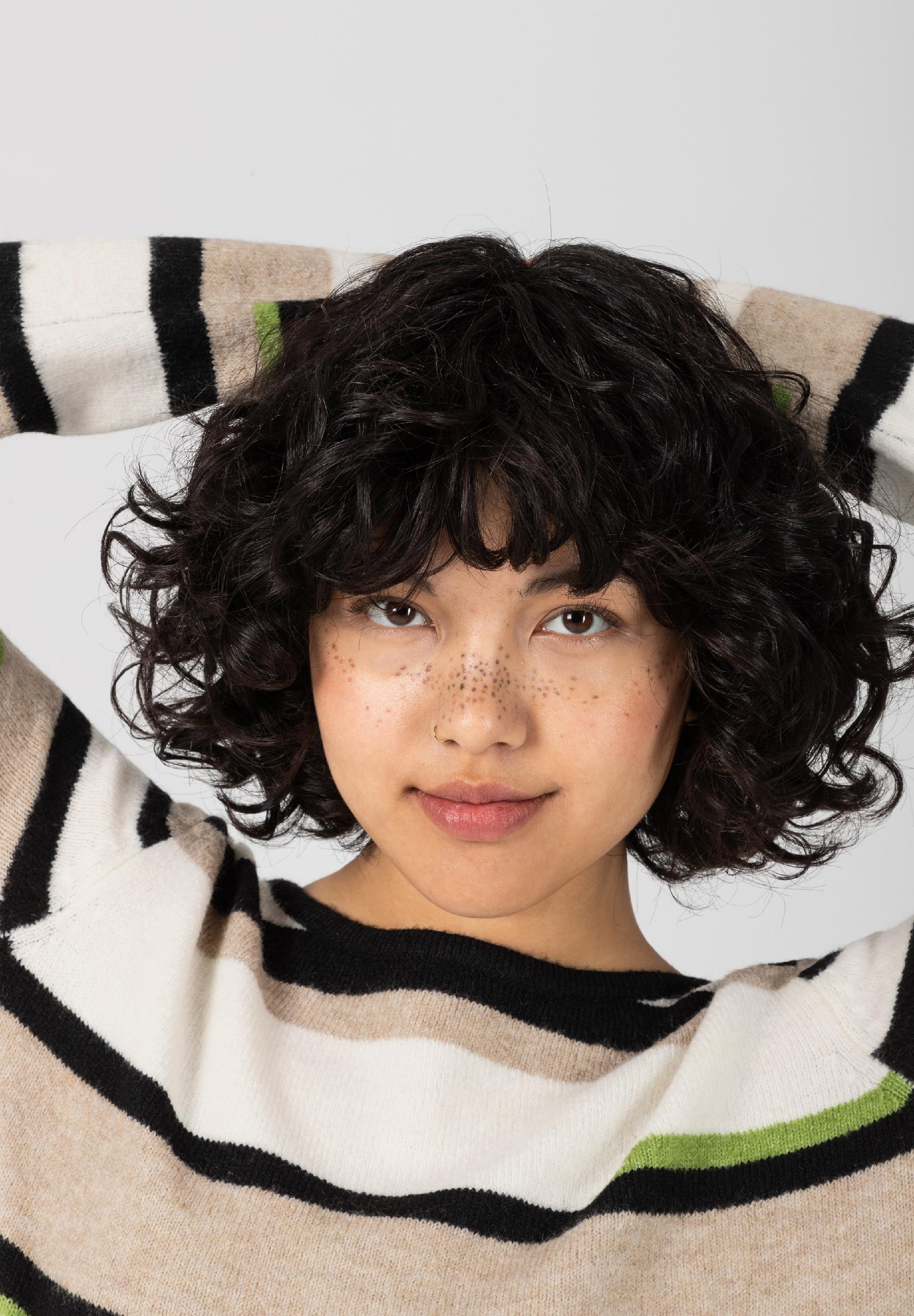 Multistripe Boatneck Pullover