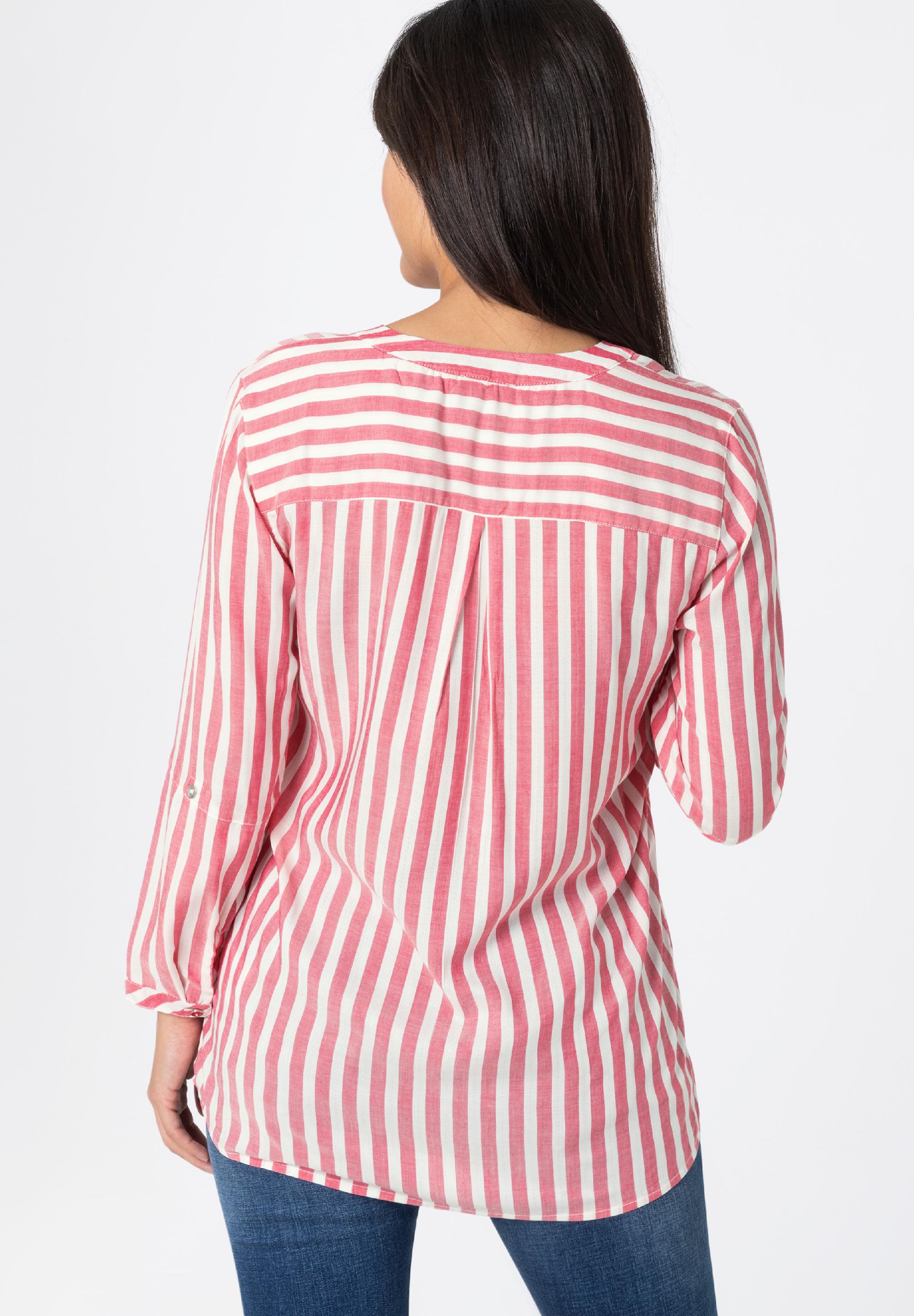 Striped Henley Blouse