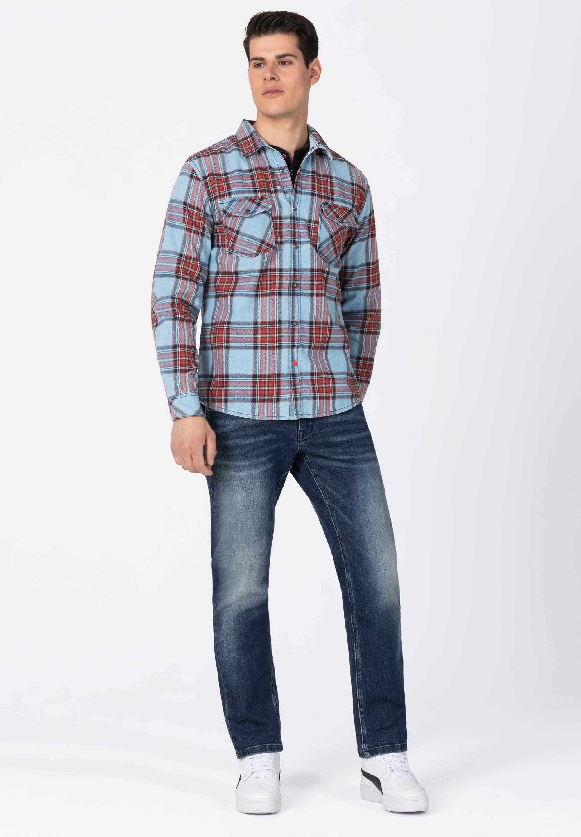 Indigo Check Shirt - kent colllar