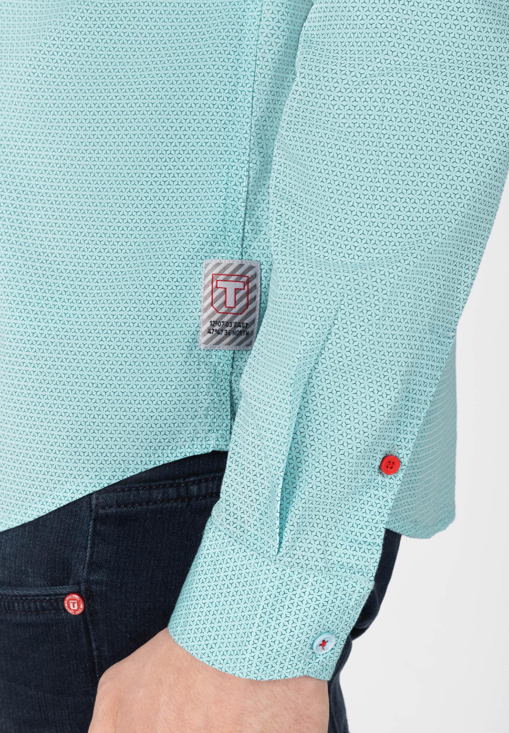 Printed Stretch Shirt - kent collar