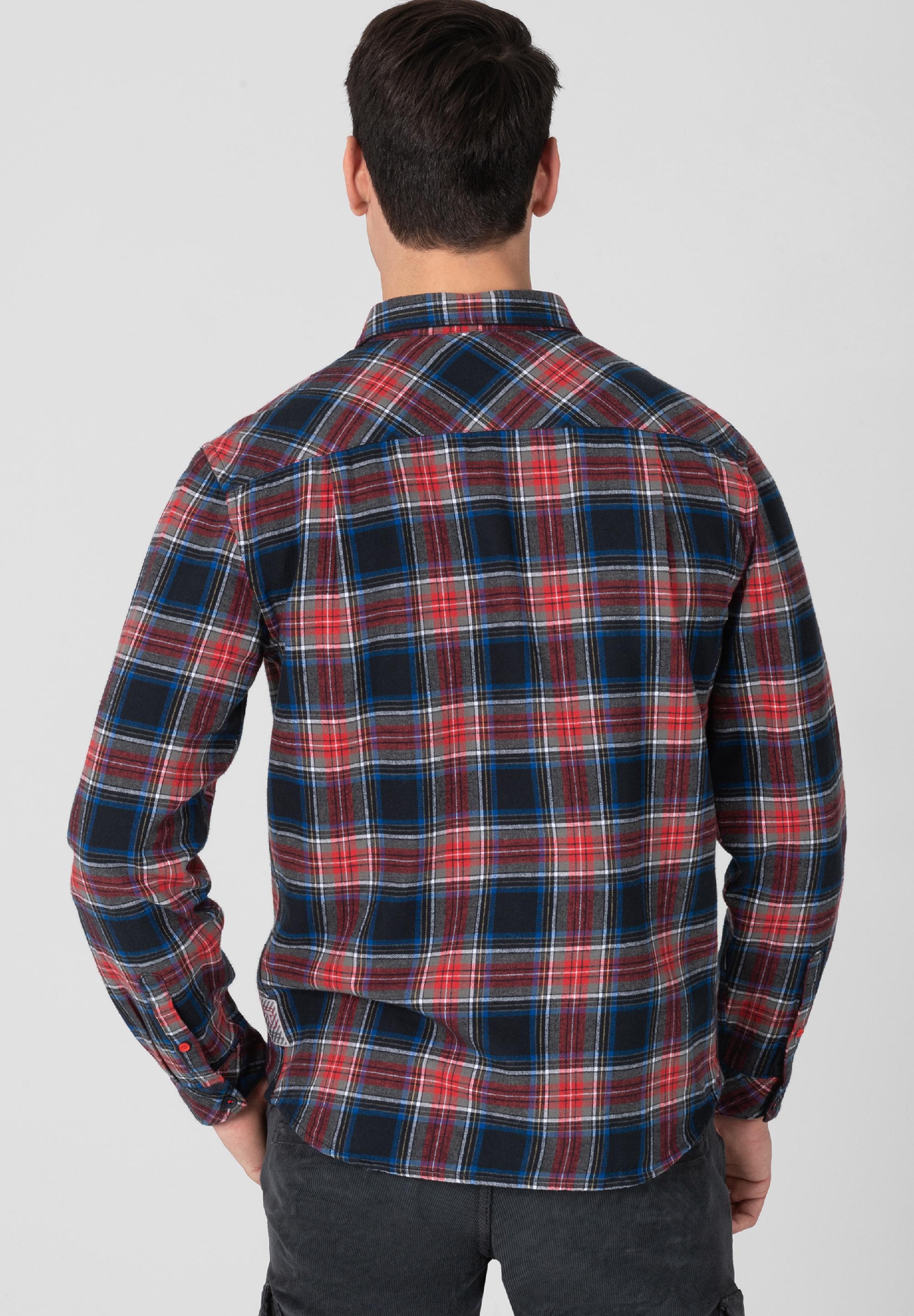 Effect Weave Check Shirt - kent collar