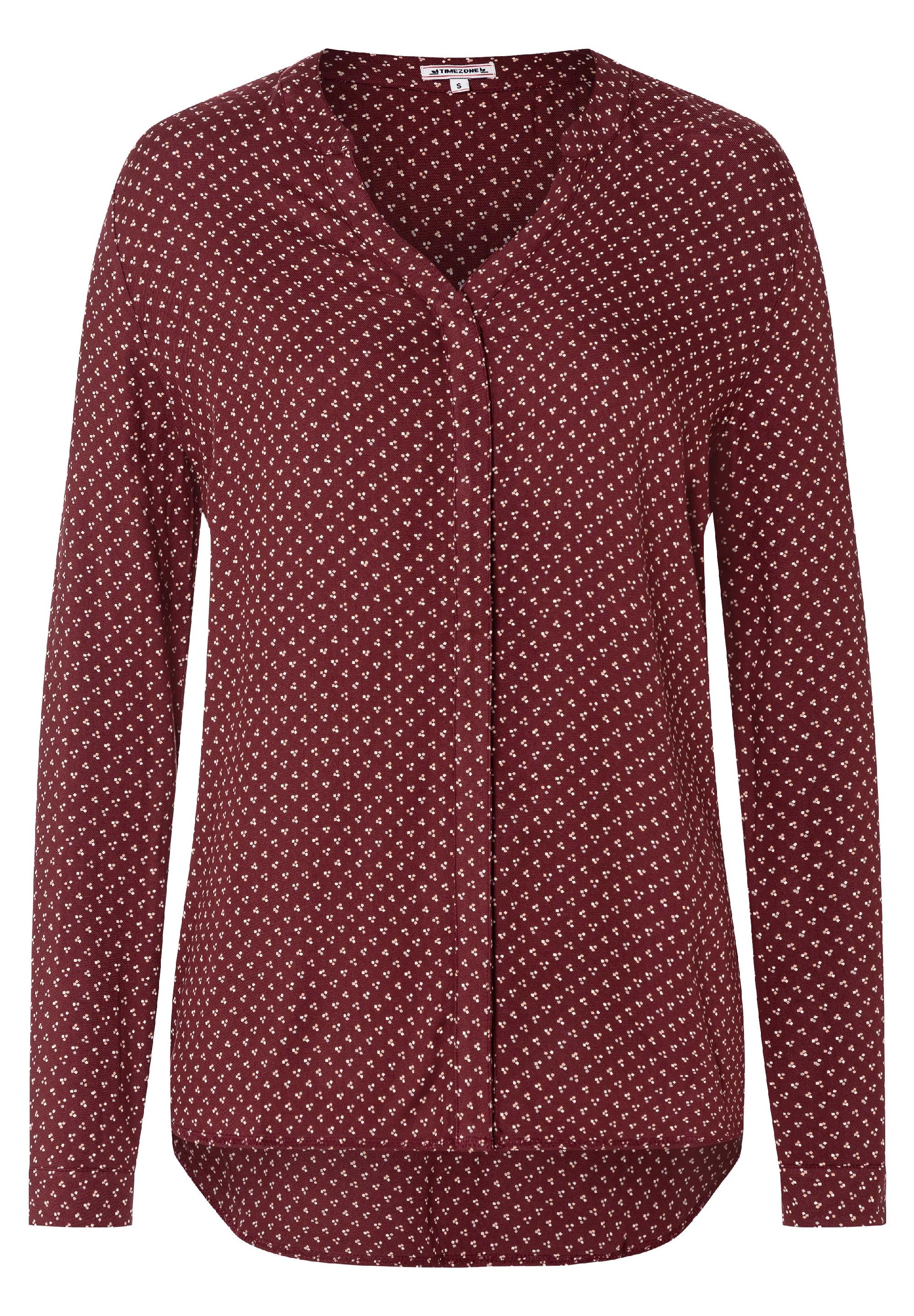 Buttoned Henley Blouse print
