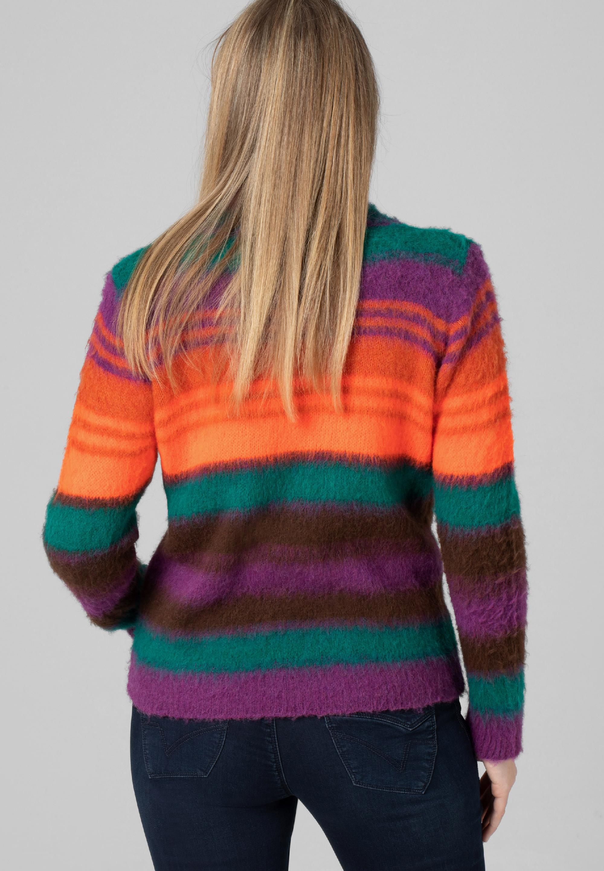 Mockneck Stripe Pullover